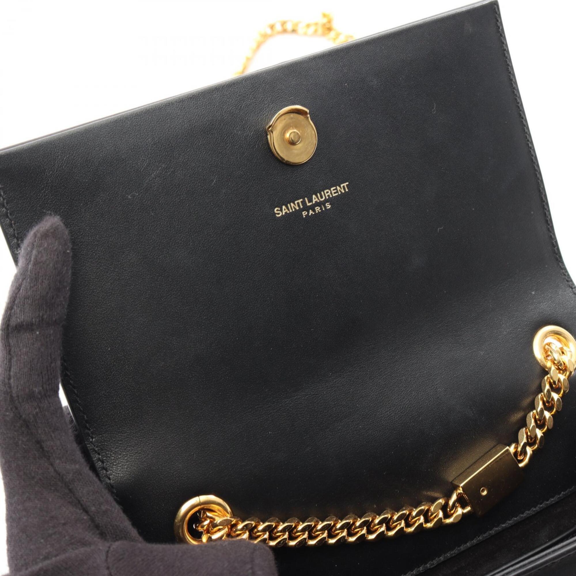 Saint Laurent Black Leather Handbag Shoulder Bag (Pre-Owned)
