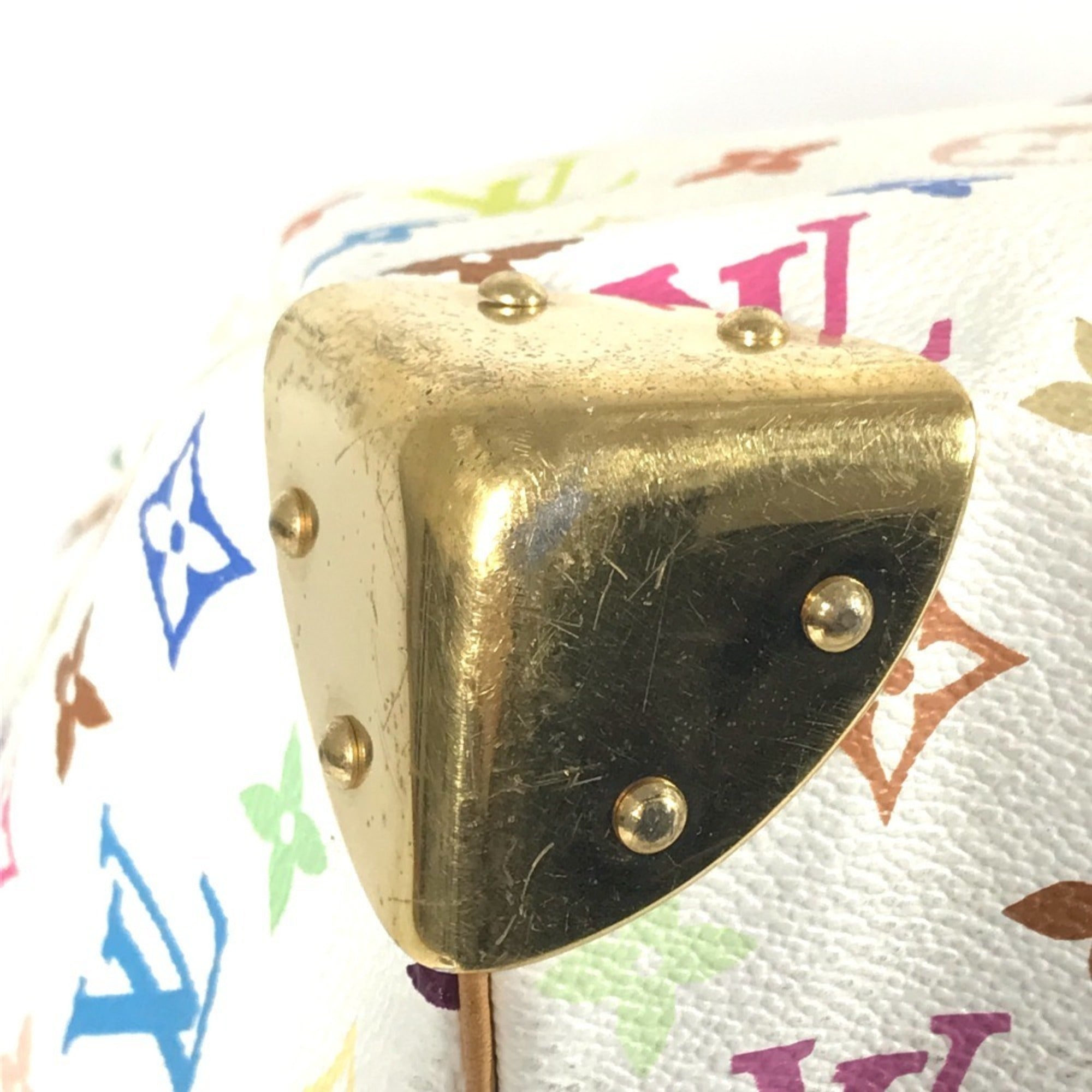 Louis Vuitton Blanc Monogram Multi-Color White Monogram Multicolore Boston Bag Handbag (Pre-Owned)