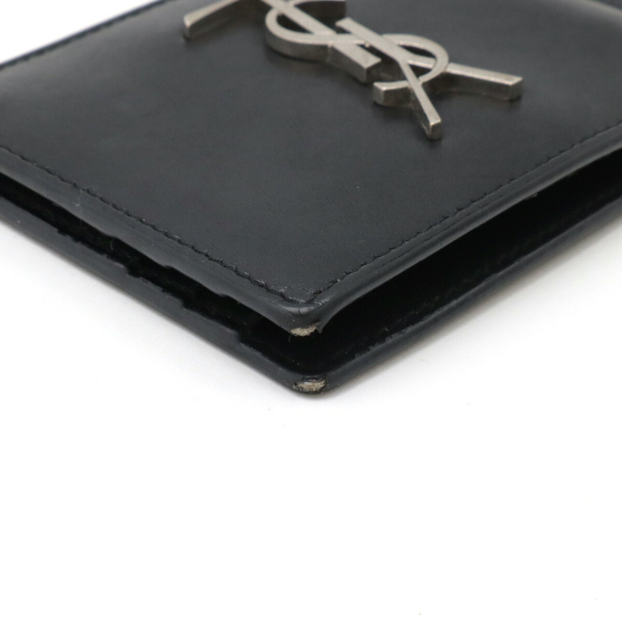 Saint Laurent Black Leather Bill Wallet (Bi-Fold) (Pre-Owned)