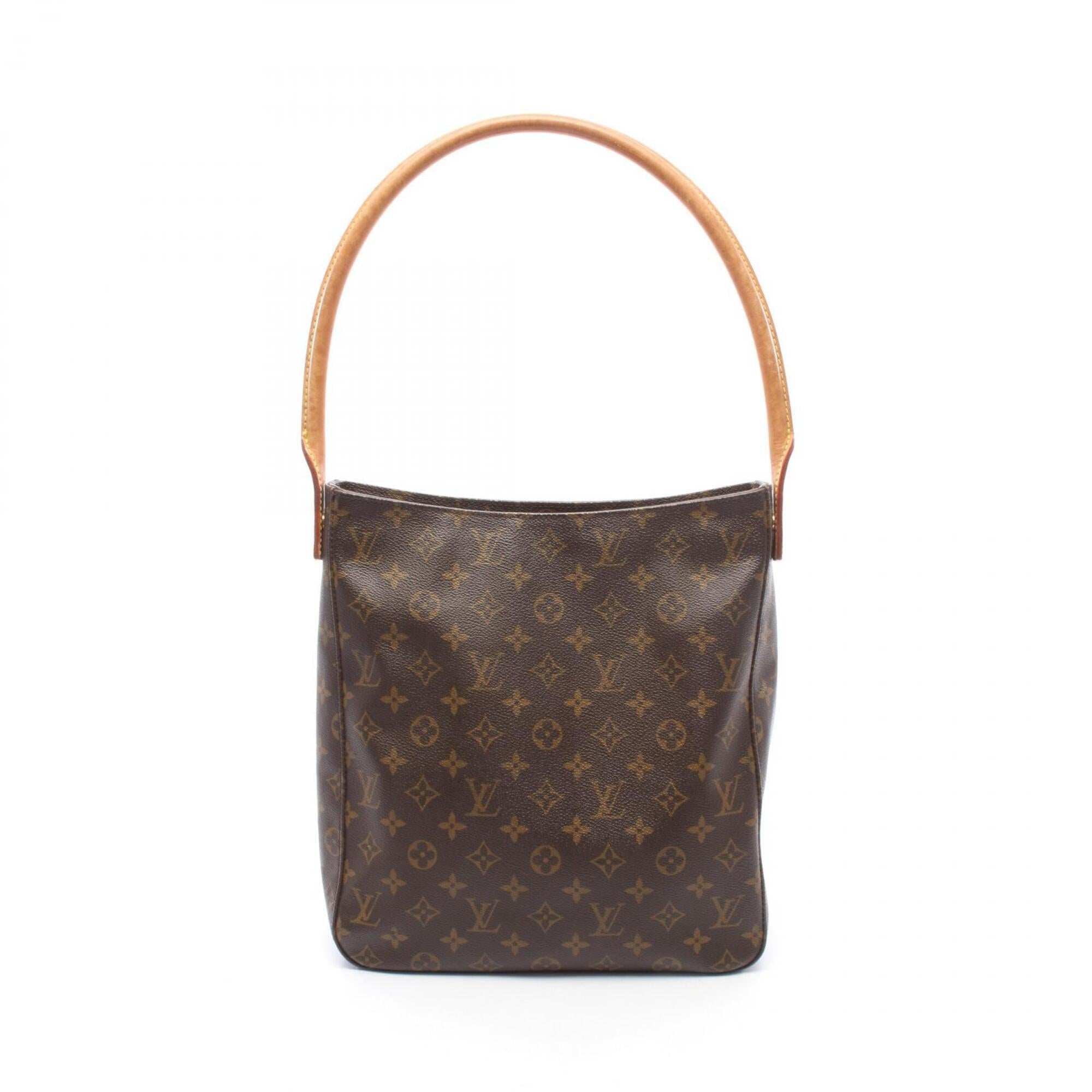 Louis Vuitton Brown Monogram Coated Canvas Leather Handbag Shoulder Bag (Pre-Owned)