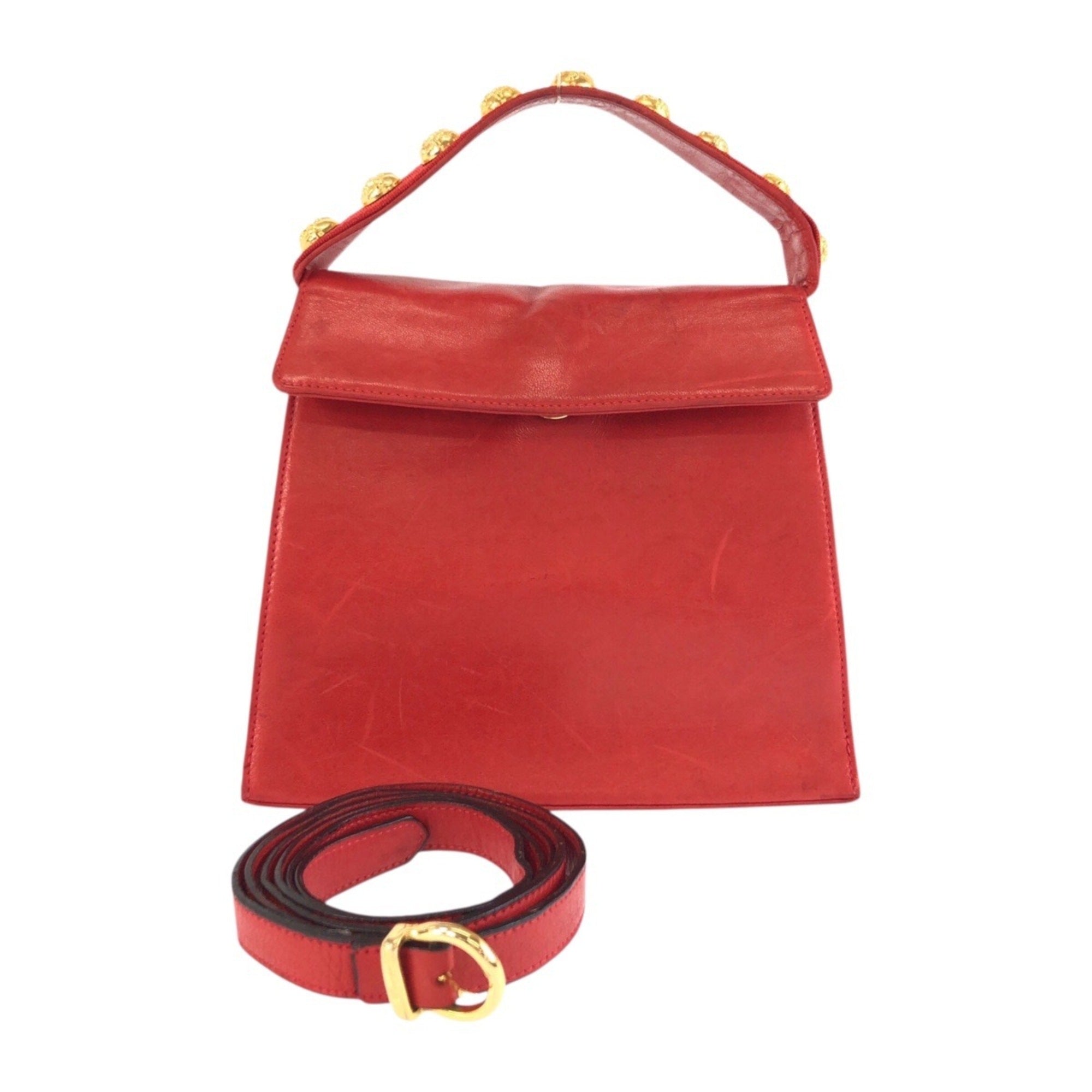 Salvatore Ferragamo Red Color Handbag Shoulder Bag (Pre-Owned)