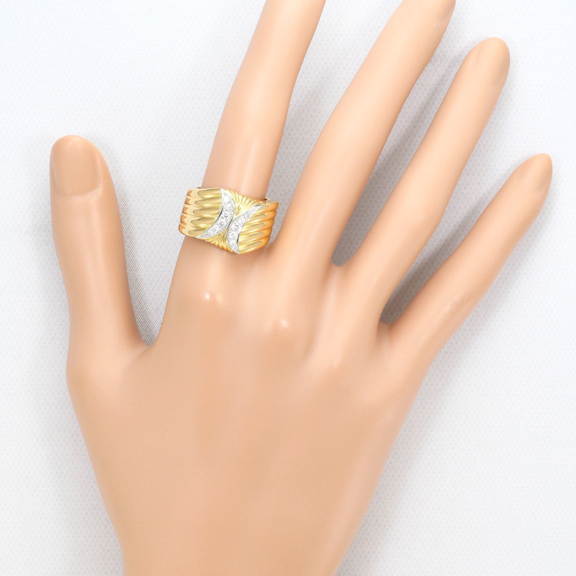 Unbranded Platinum Yellow Gold Yellow Gold (18K) Platinum 900 Band Ring (Pre-Owned)