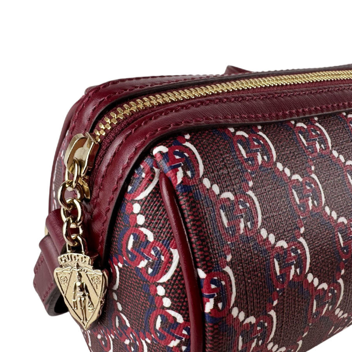 Gucci Bordeaux Leather Shoulder Bag (Pre-Owned)