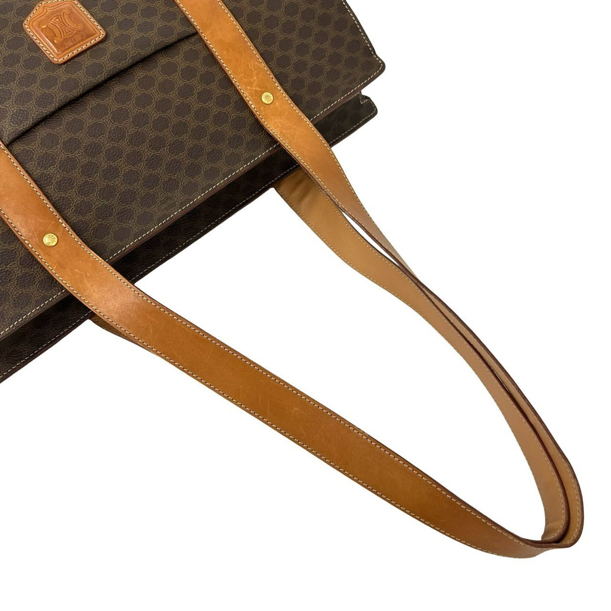 Celine Brown Leather Pvc Shoulder Bag Tote Bag (Pre-Owned)