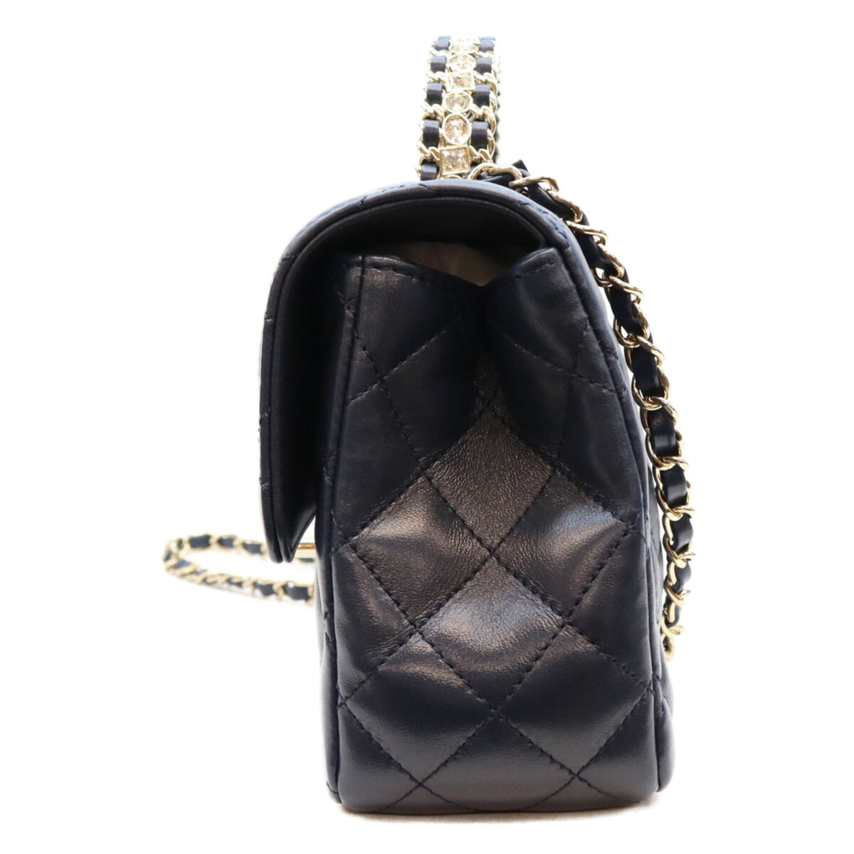 Chanel Navy Leather Shoulder Bag (Pre-Owned)