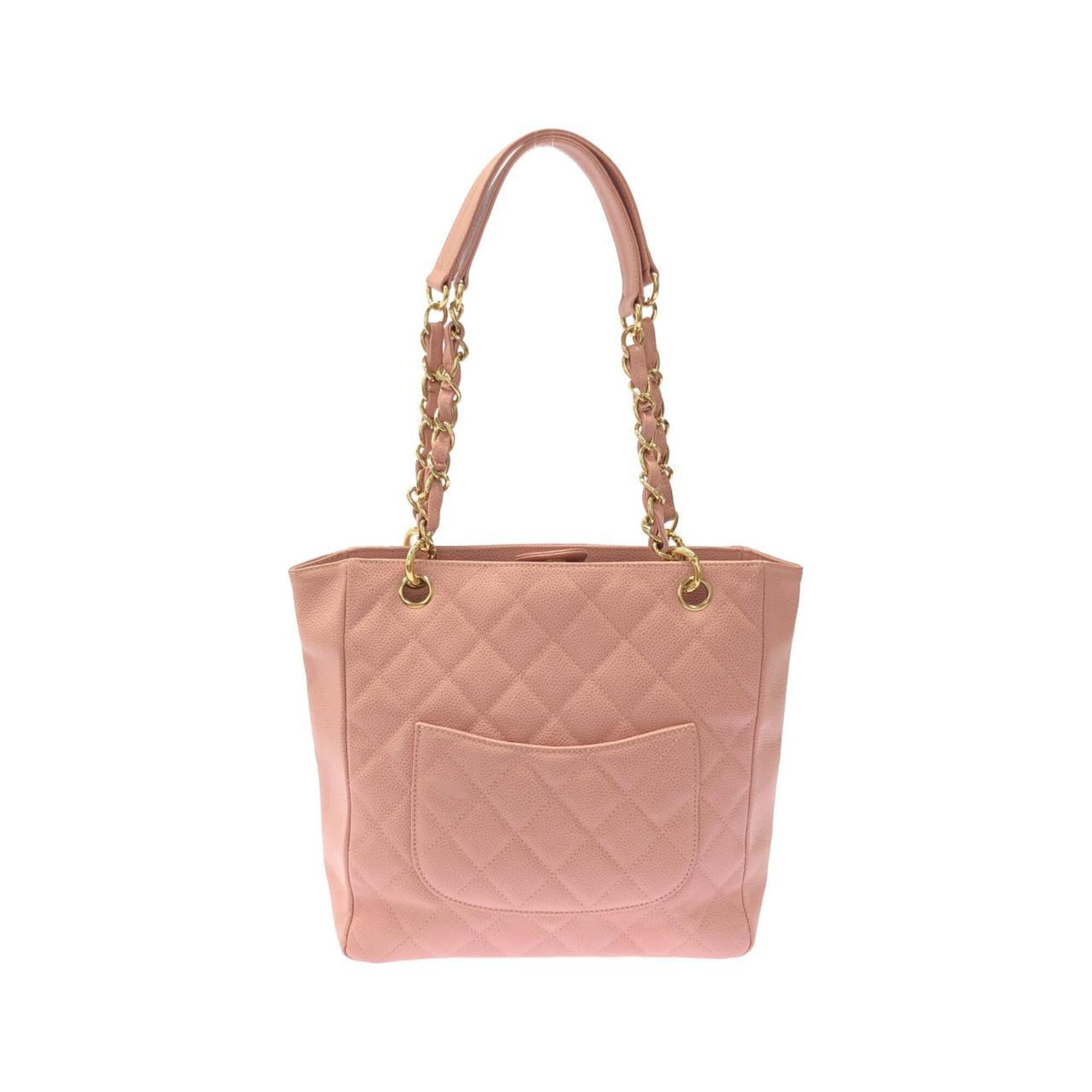 Chanel Pink Grained Calfskin Shoulder Bag (Pre-Owned)