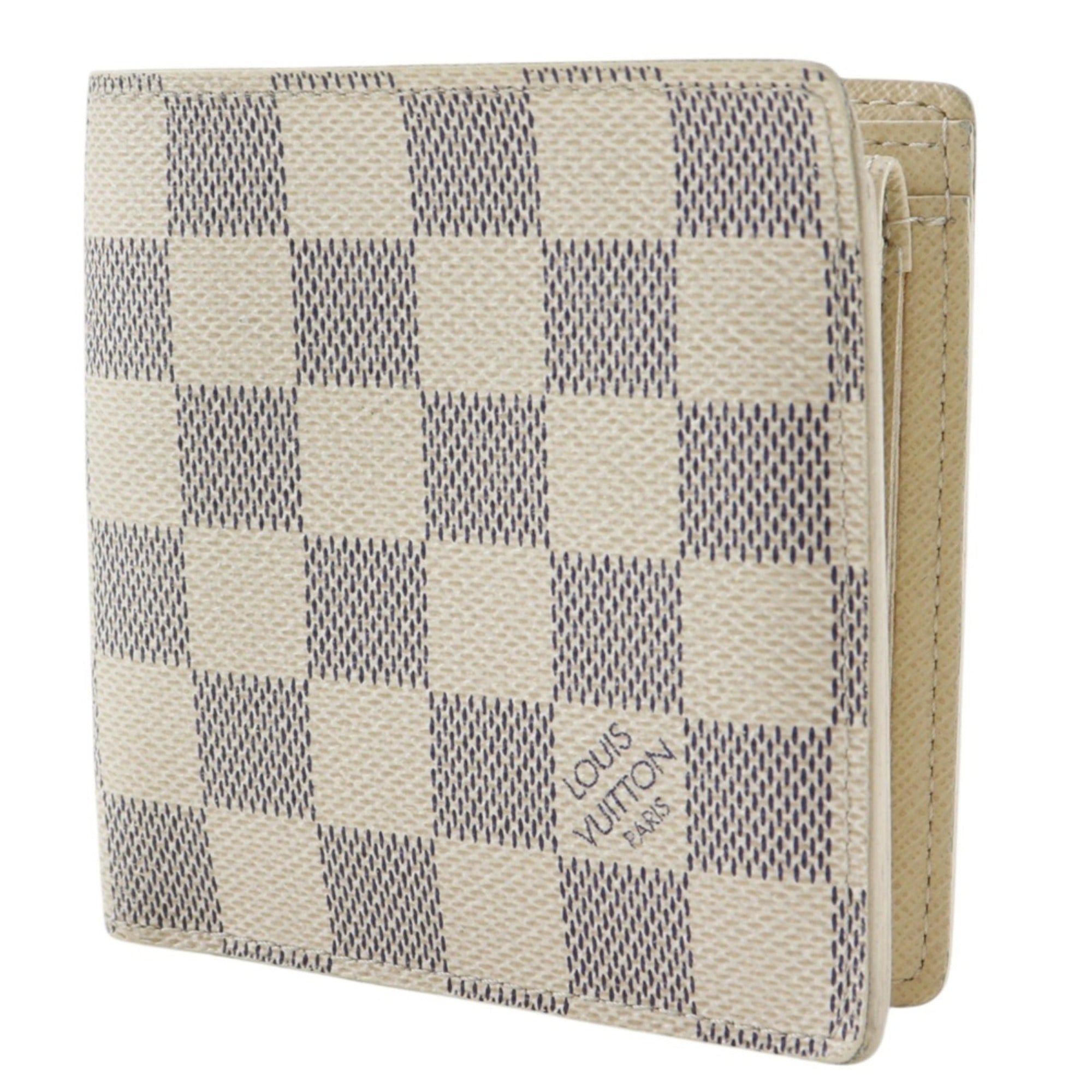 Louis Vuitton Damier Azur White Damier Azur Wallet (Bi-Fold) (Pre-Owned)