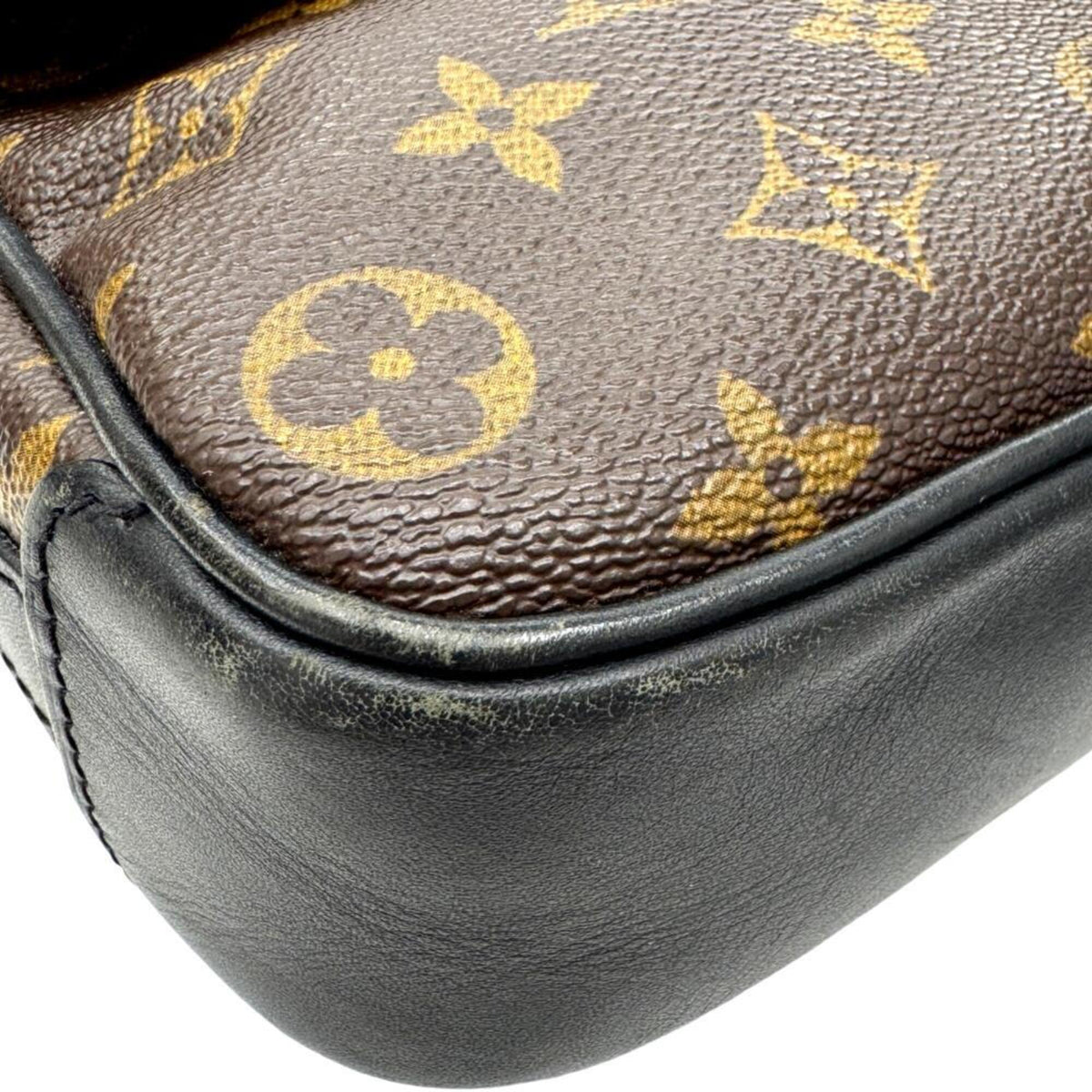 Louis Vuitton Black Brown Monogram Shoulder Bag (Pre-Owned)