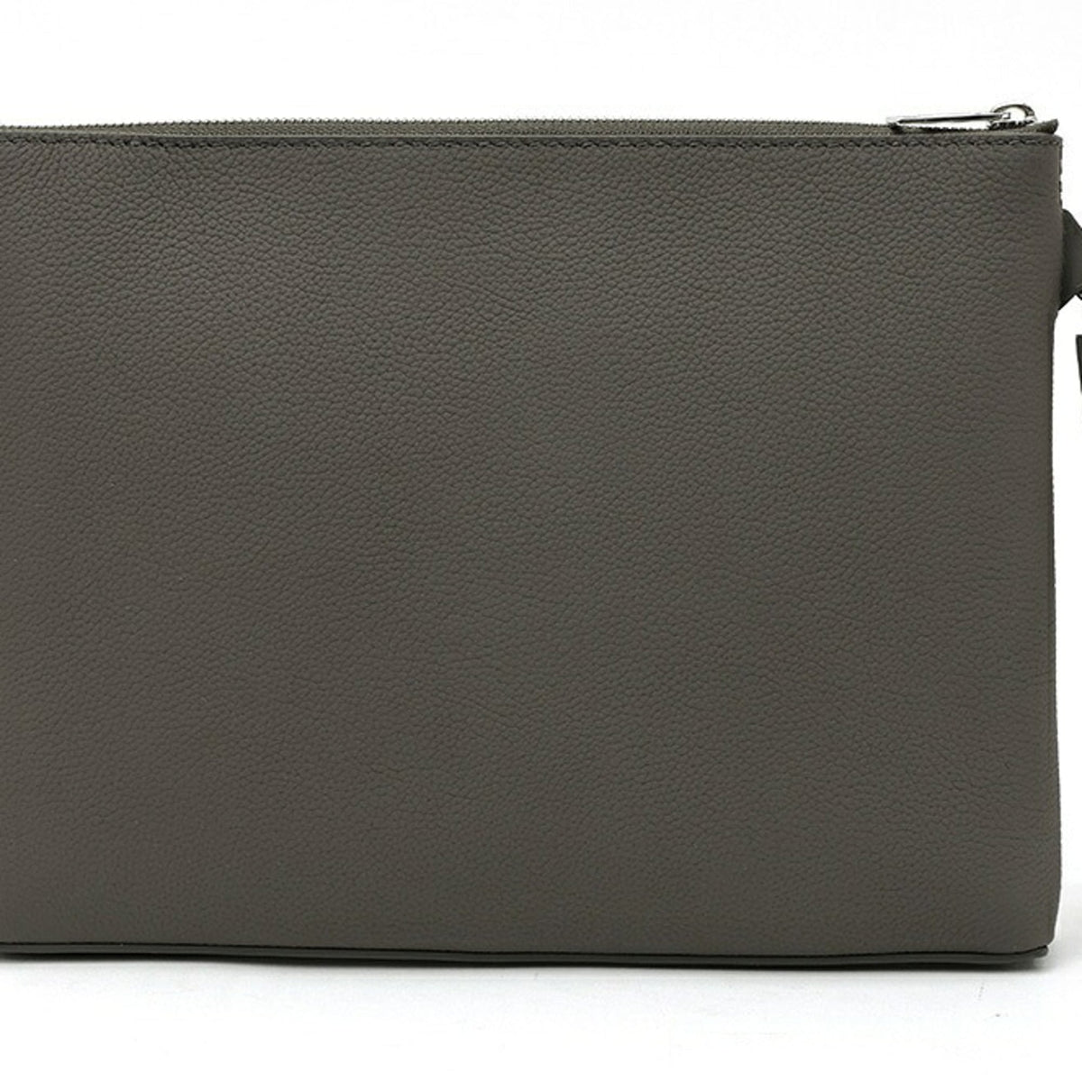 Louis Vuitton Khaki Leather Clutch Bag Pouch (Pre-Owned)