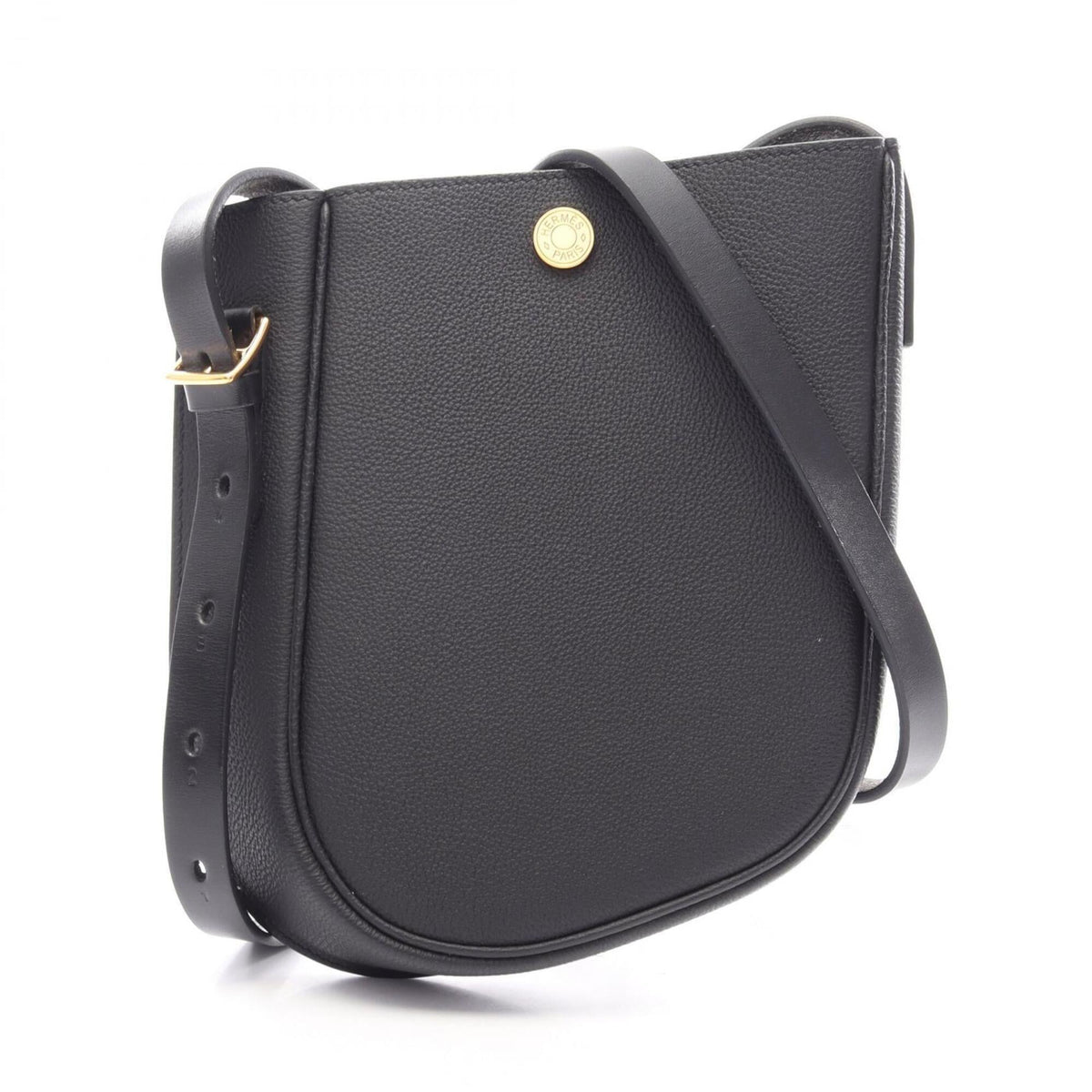Hermes Black Togo Leather Handbag Shoulder Bag (Pre-Owned)