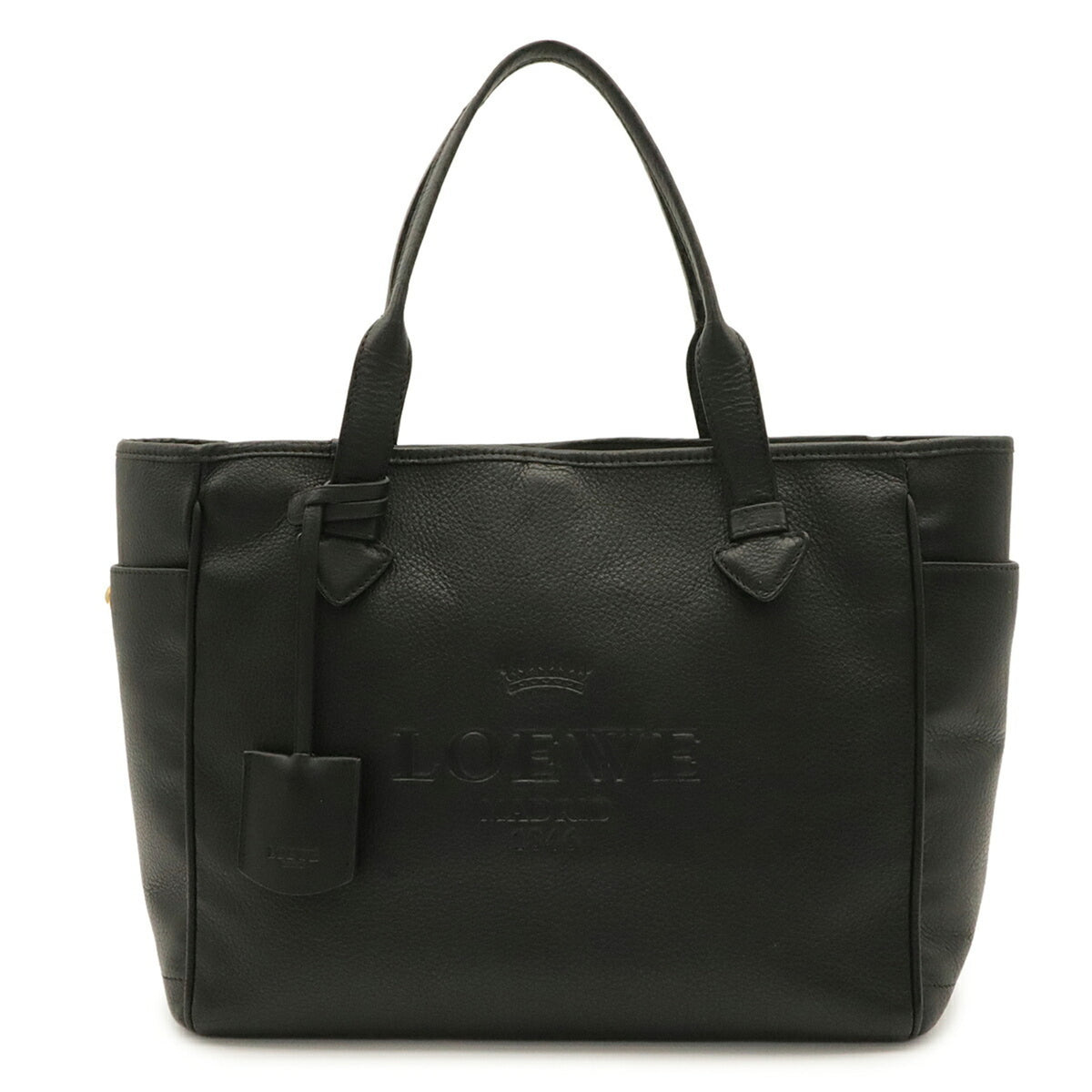 Loewe Black Leather Handbag Tote Bag (Pre-Owned)