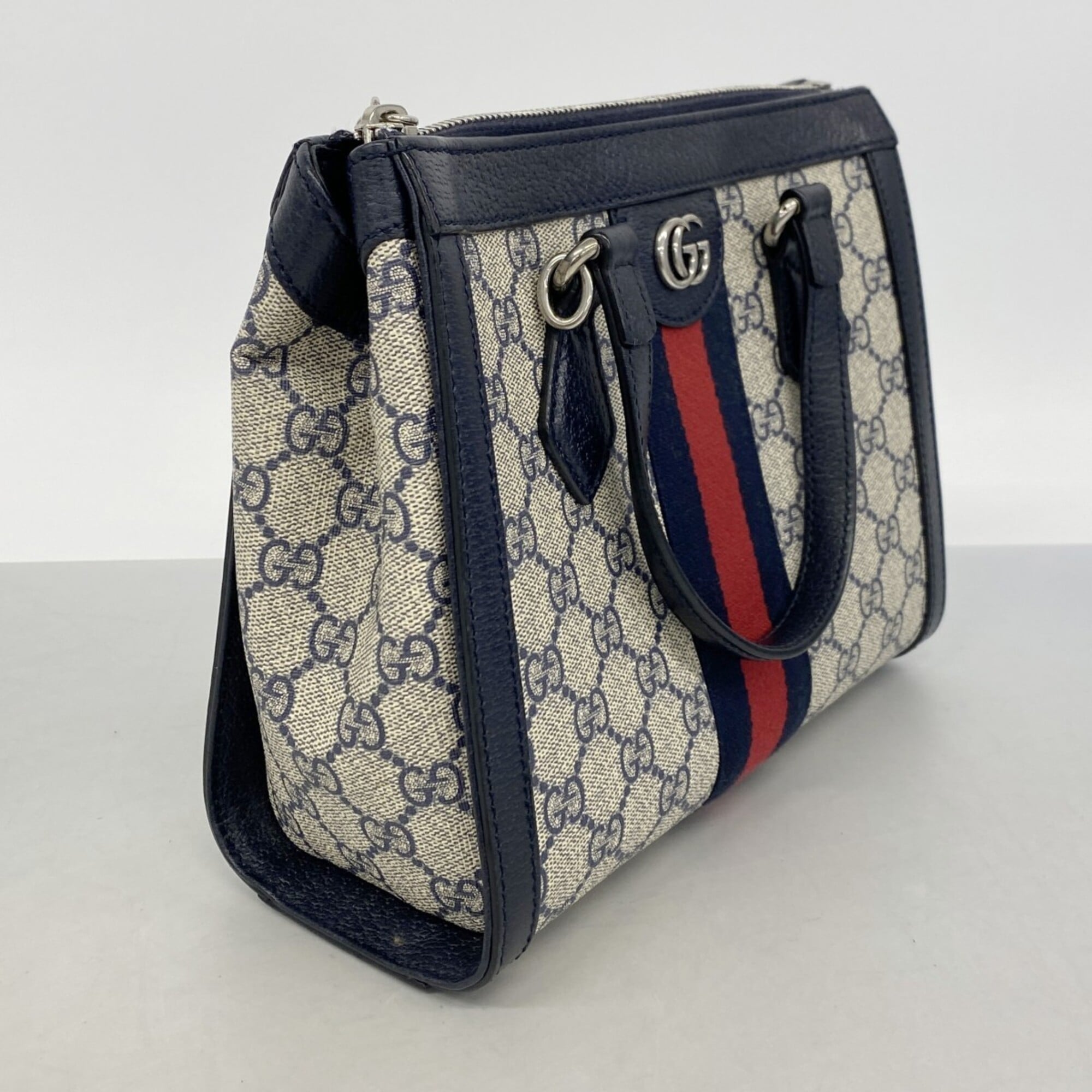 Gucci Navy Pvc Handbag (Pre-Owned)
