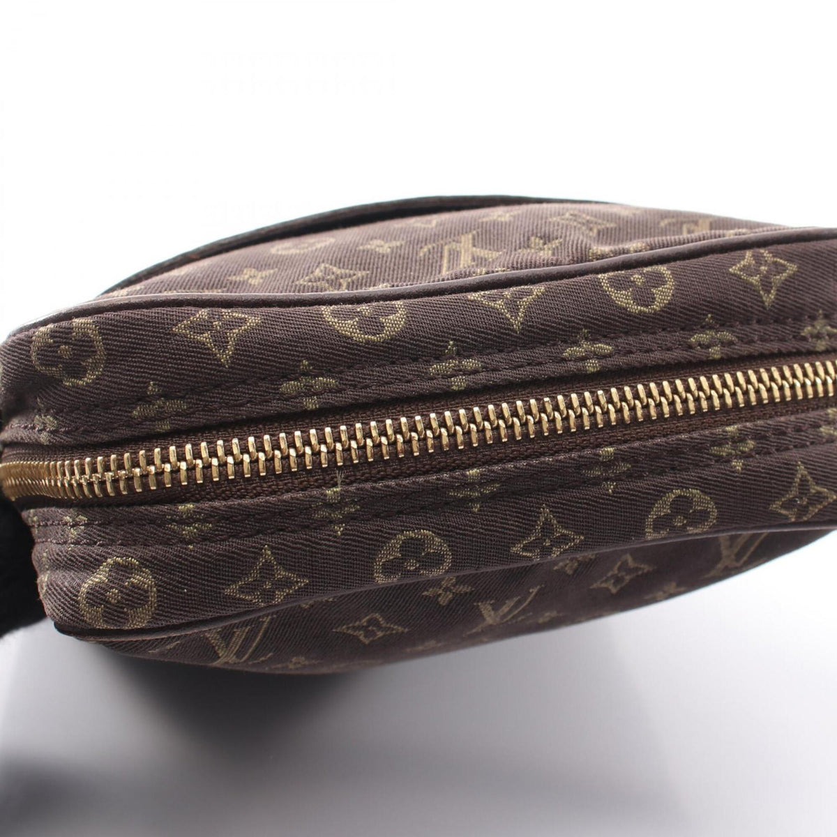 Louis Vuitton Brown Ebene Canvas Leather Handbag Pochette Shoulder Bag (Pre-Owned)