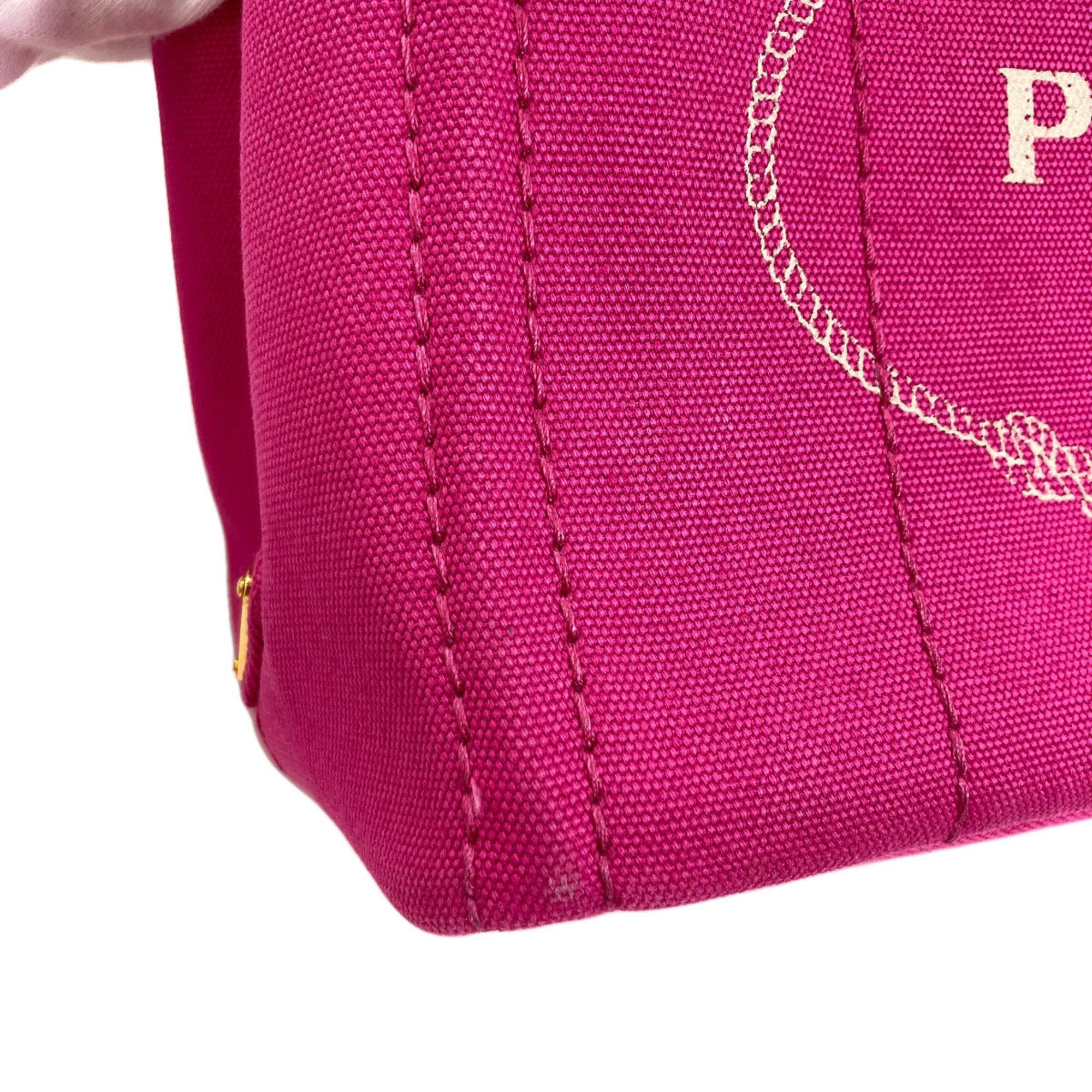 Prada Canapa Pink Canvas Handbag (Pre-Owned)