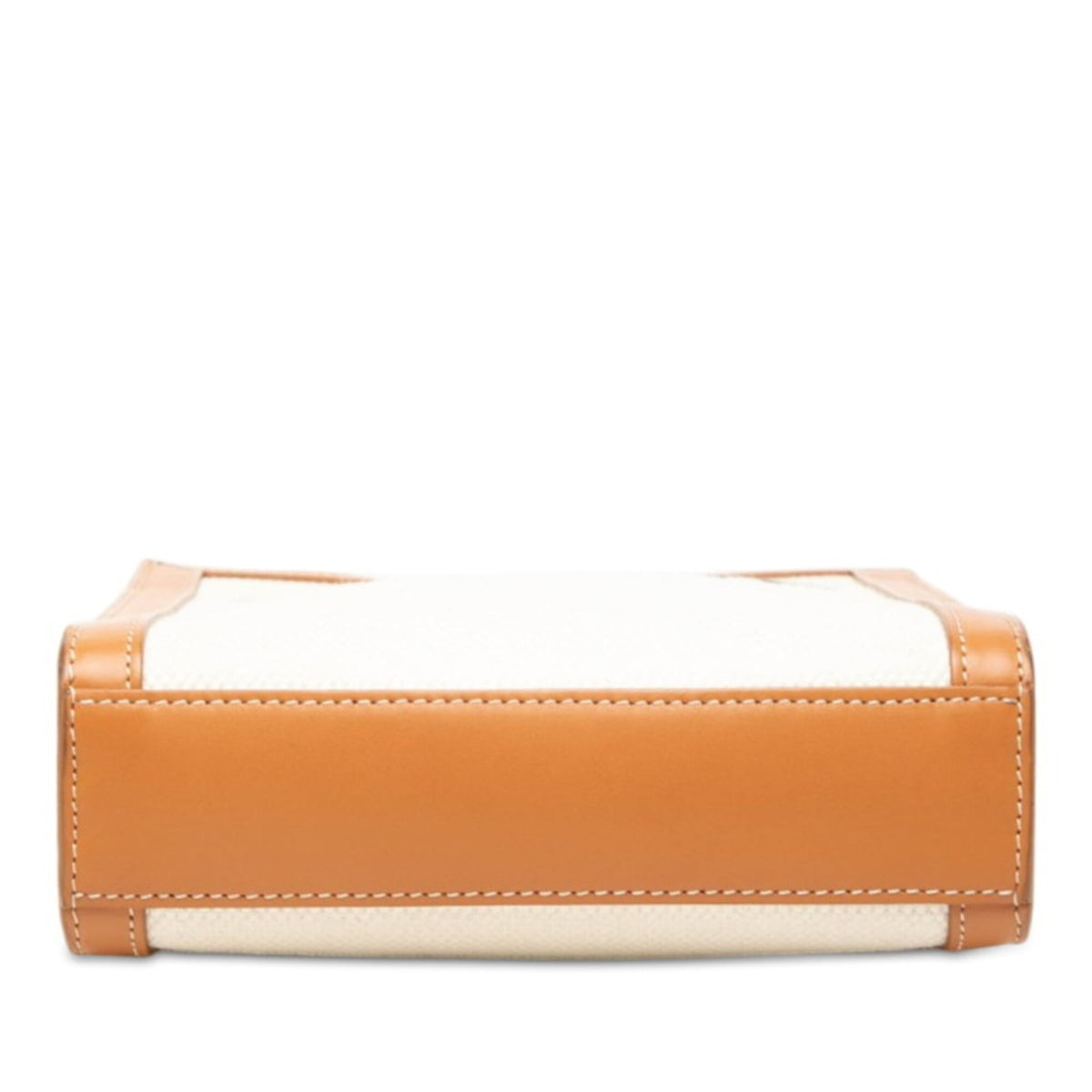 Celine Brown Canvas Leather Handbag Shoulder Bag (Pre-Owned)