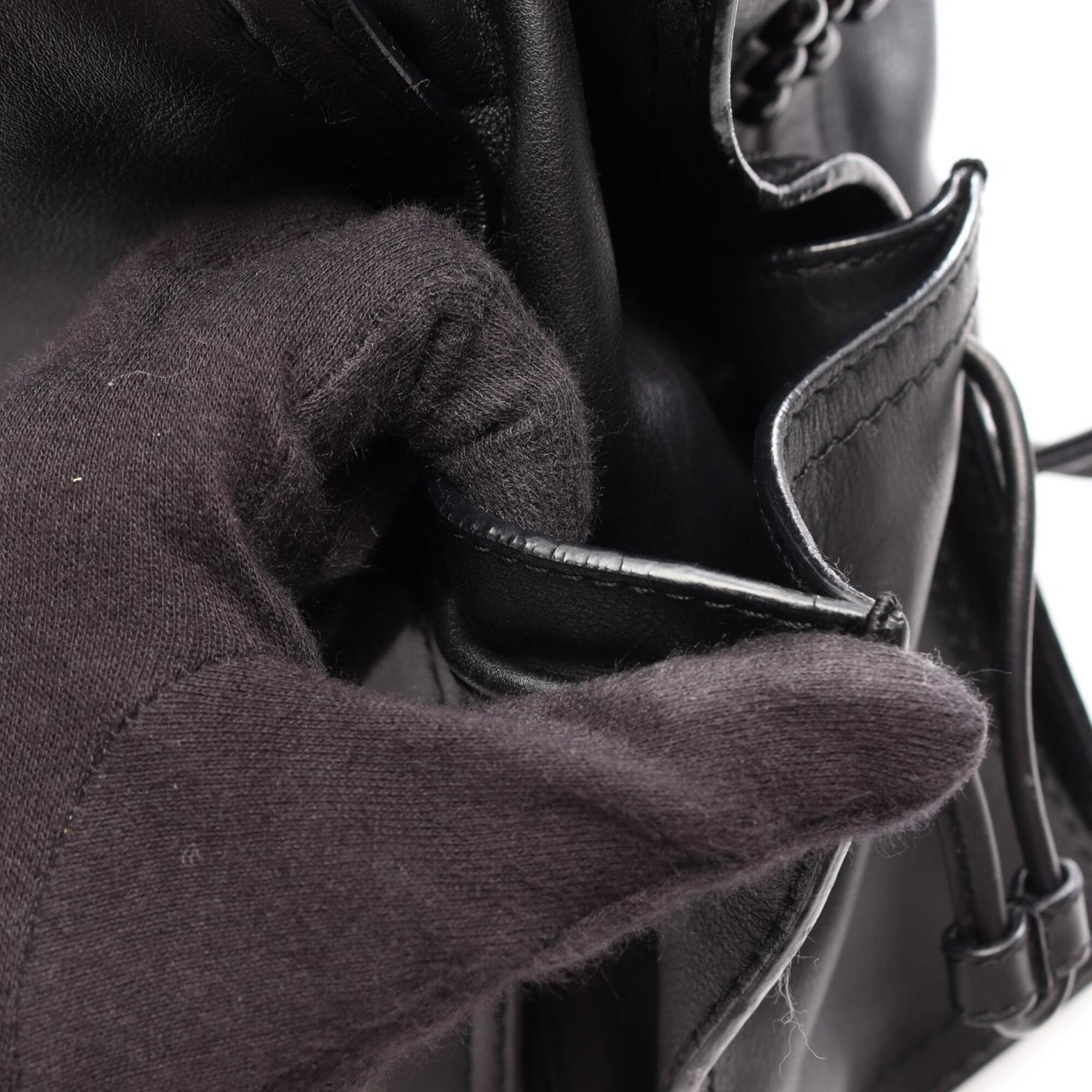 Loewe Black Leather Handbag Tote Bag (Pre-Owned)