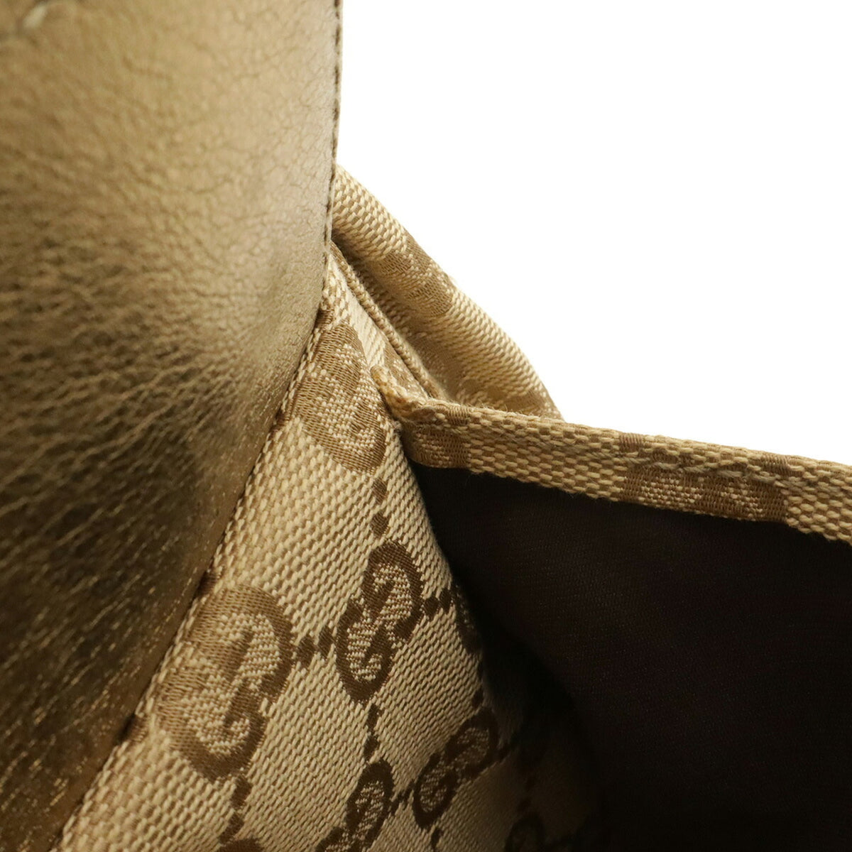 Gucci Beige Metallic Gold Pink Gg Canvas Leather Fanny Pack Sling Bag (Pre-Owned)