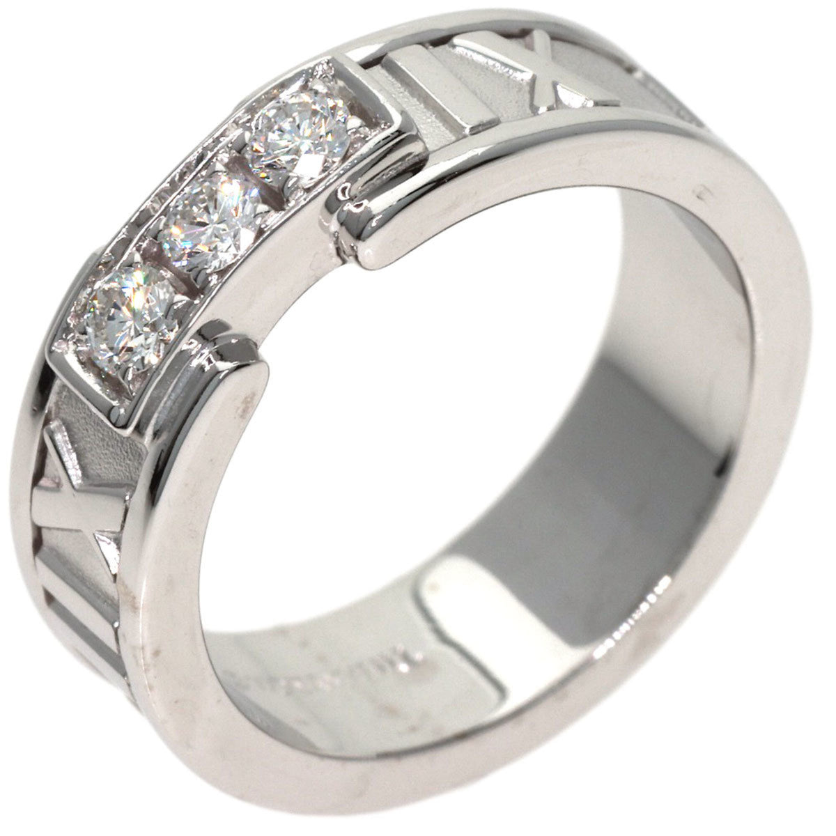 Tiffany Atlas White Gold (18K) Band Ring (Pre-Owned)