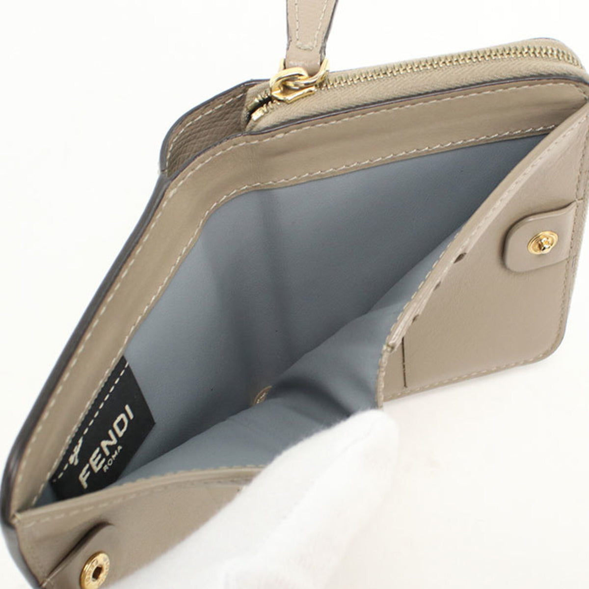 Fendi Beige Leather Wallet (Bi-Fold) (Pre-Owned)