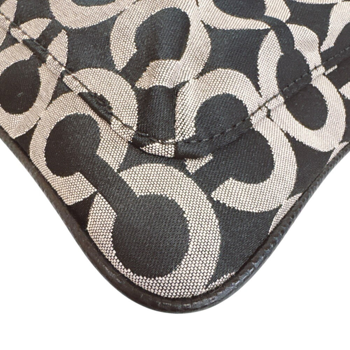 Coach Black Canvas Shoulder Bag (Pre-Owned)