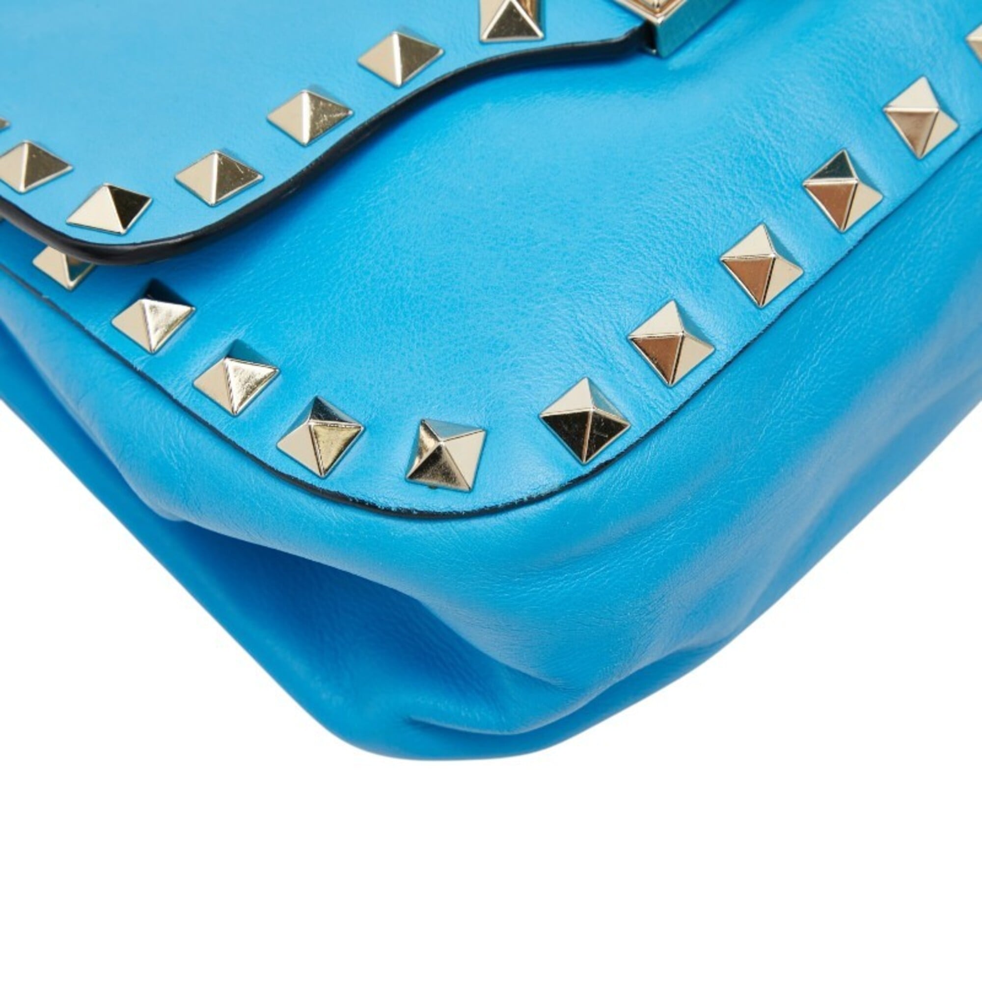 Valentino Blue Leather Shoulder Bag (Pre-Owned)
