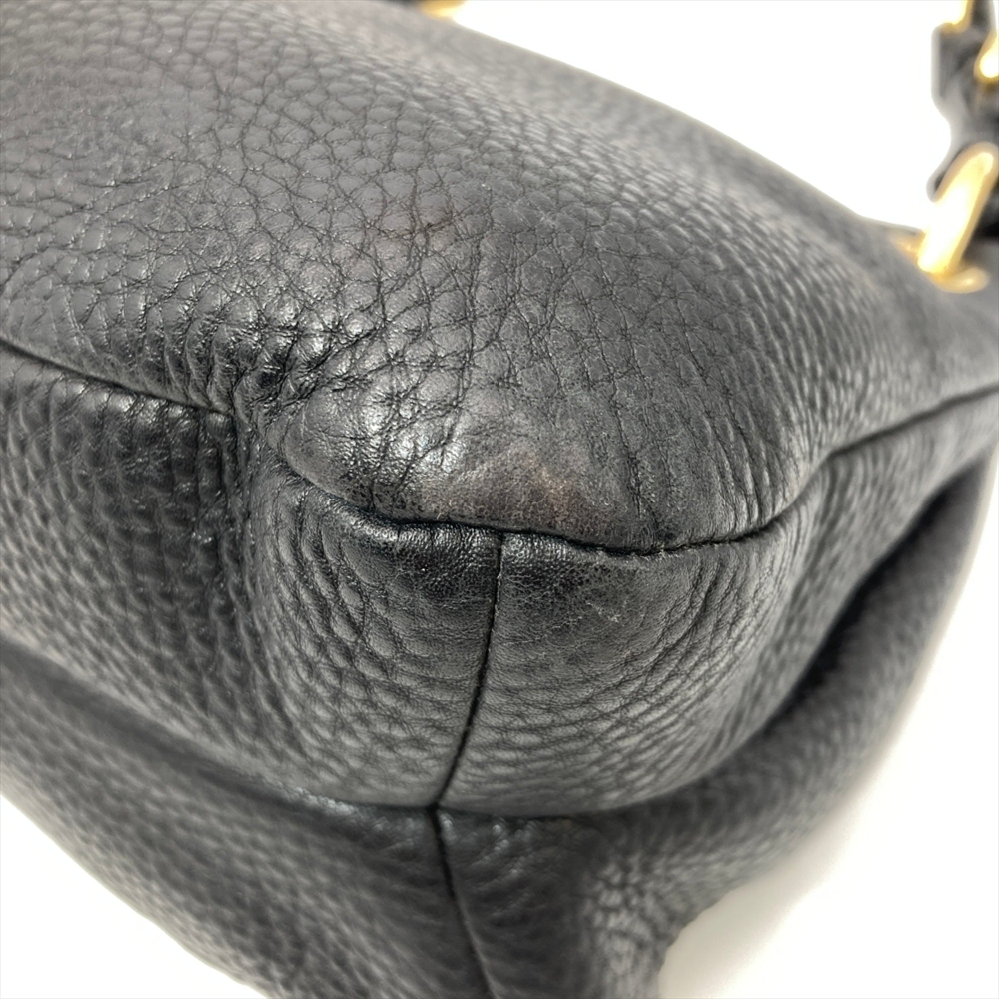 Prada Black Leather Shoulder Bag (Pre-Owned)