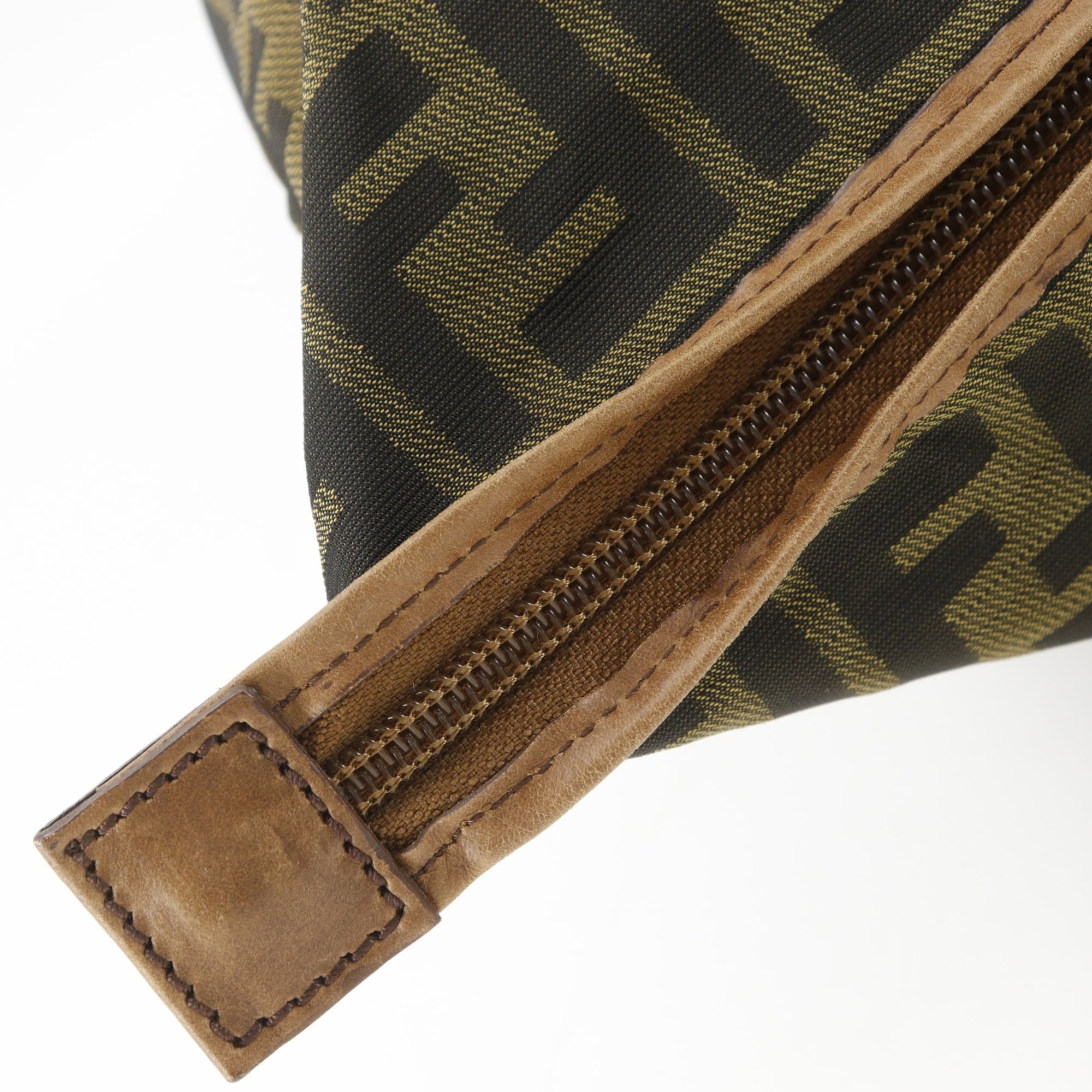 Fendi Zucca Brown Nylon Canvas Boston Bag (Pre-Owned)