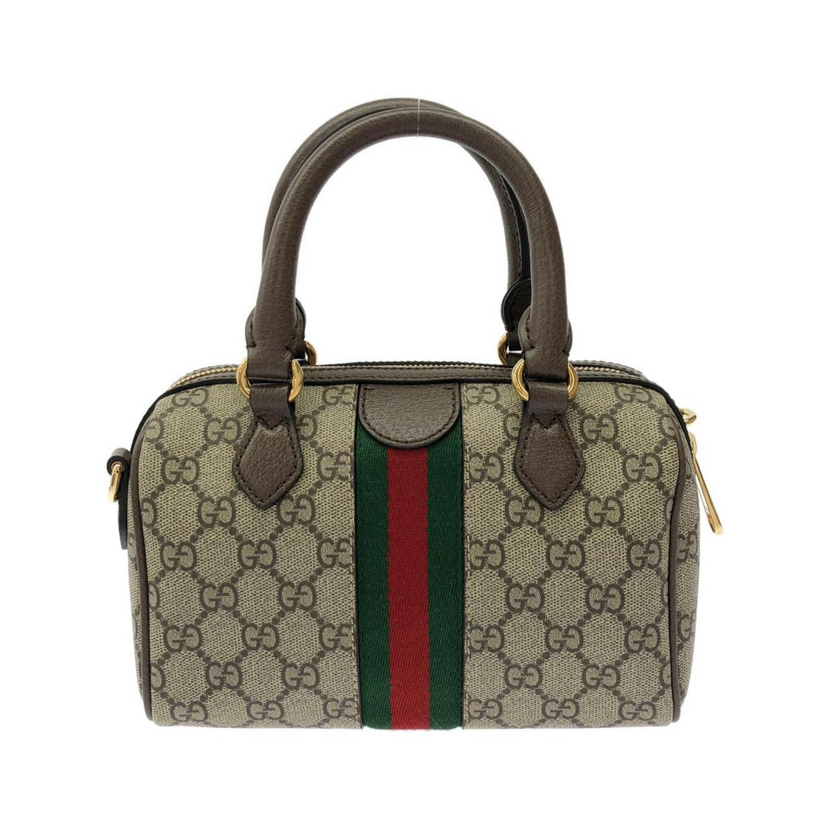 Gucci Beige Brown Gg Supreme Boston Bag (Pre-Owned)