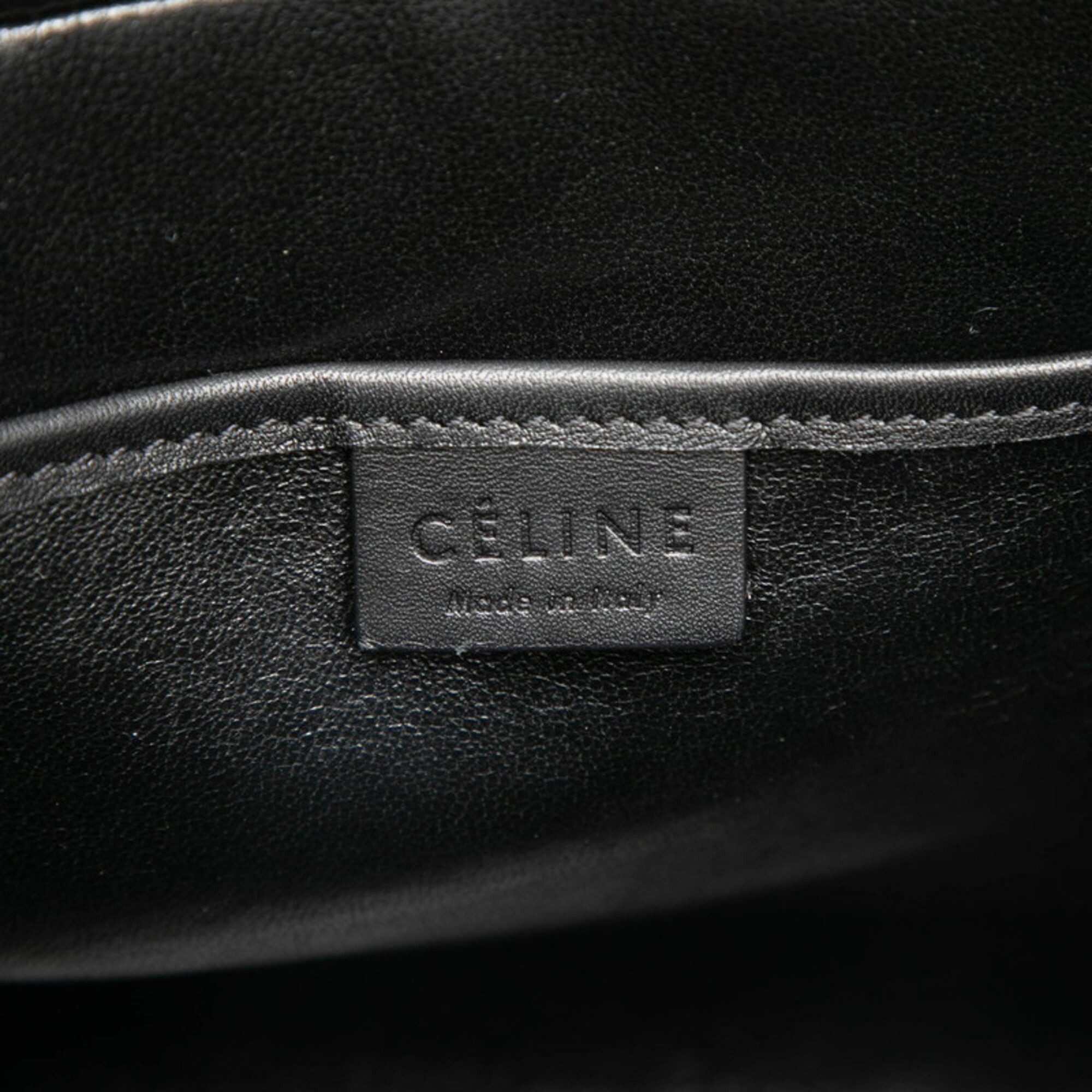 Celine Black Gray Red Color Leather Suede Handbag (Pre-Owned)