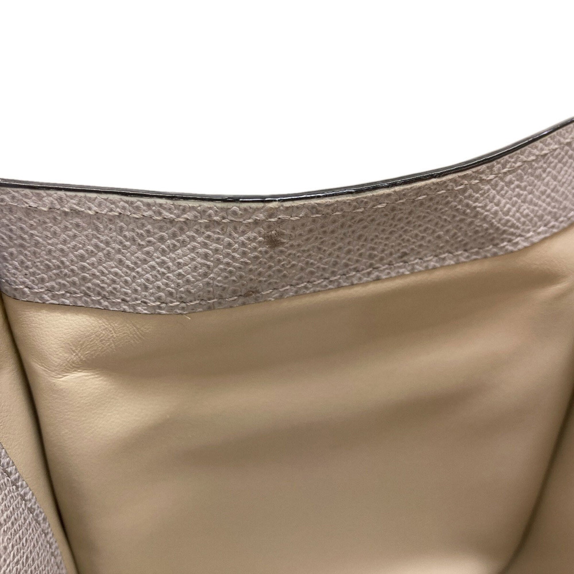 Valextra Light Gray Leather Handbag (Pre-Owned)