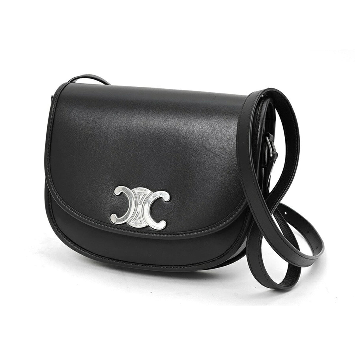 Celine Black Leather Shoulder Bag (Pre-Owned)