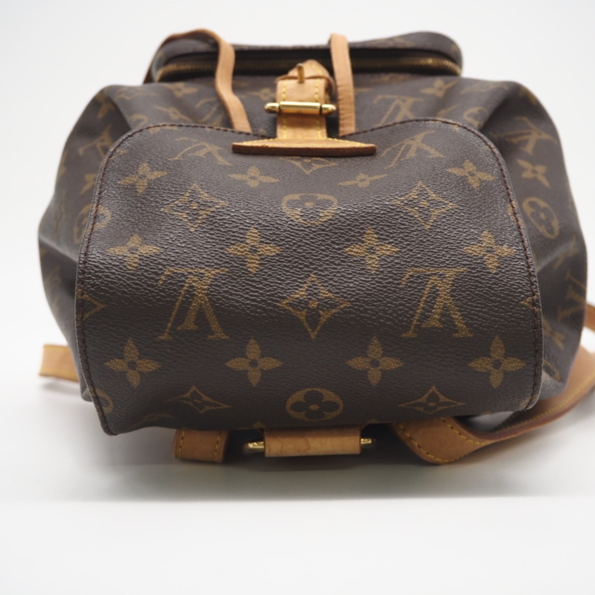 Louis Vuitton Brown Coated Canvas Leather Backpack (Pre-Owned)