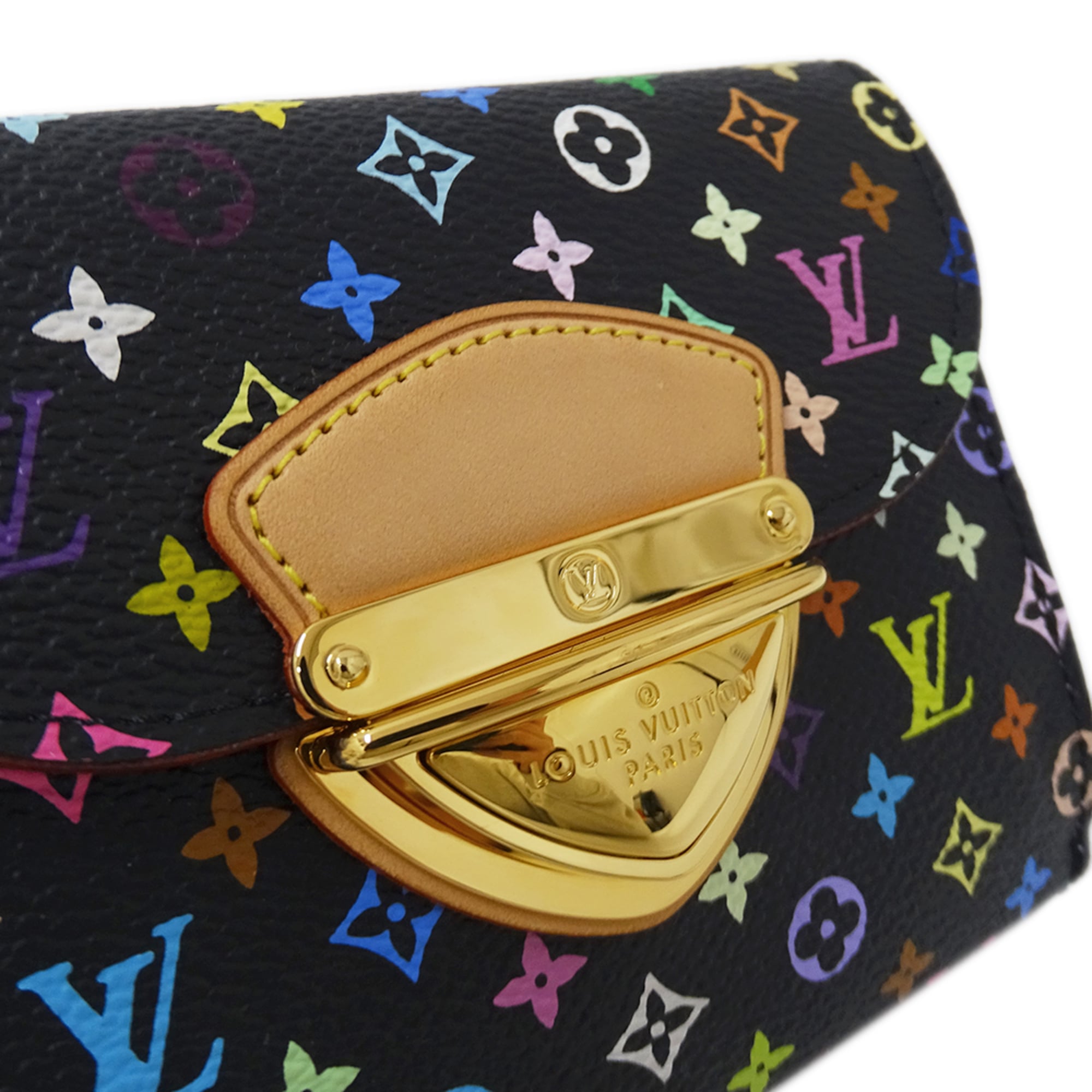 Louis Vuitton Black Multi-Color Noir Purple Violet Monogram Multicolore Wallet (Bi-Fold) (Pre-Owned)