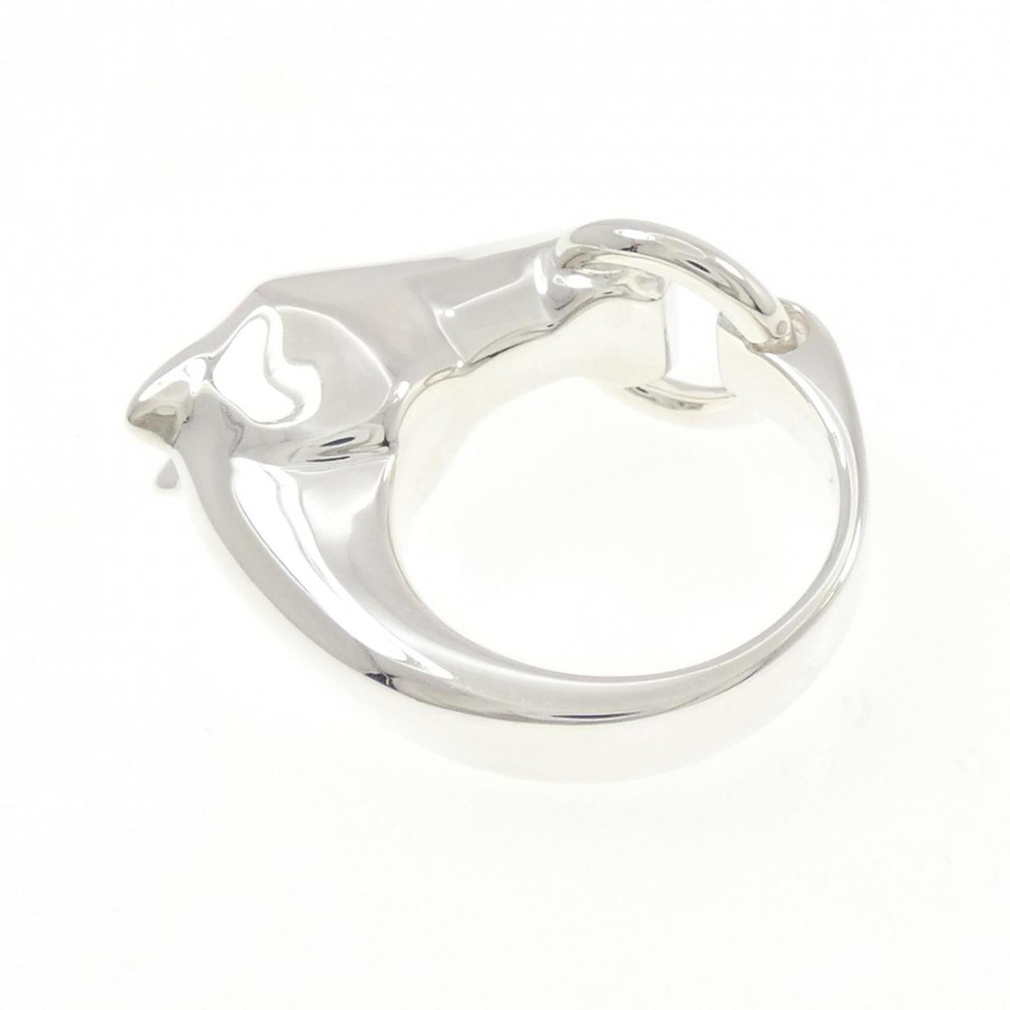 Hermes Silver 925 Band Ring (Pre-Owned)