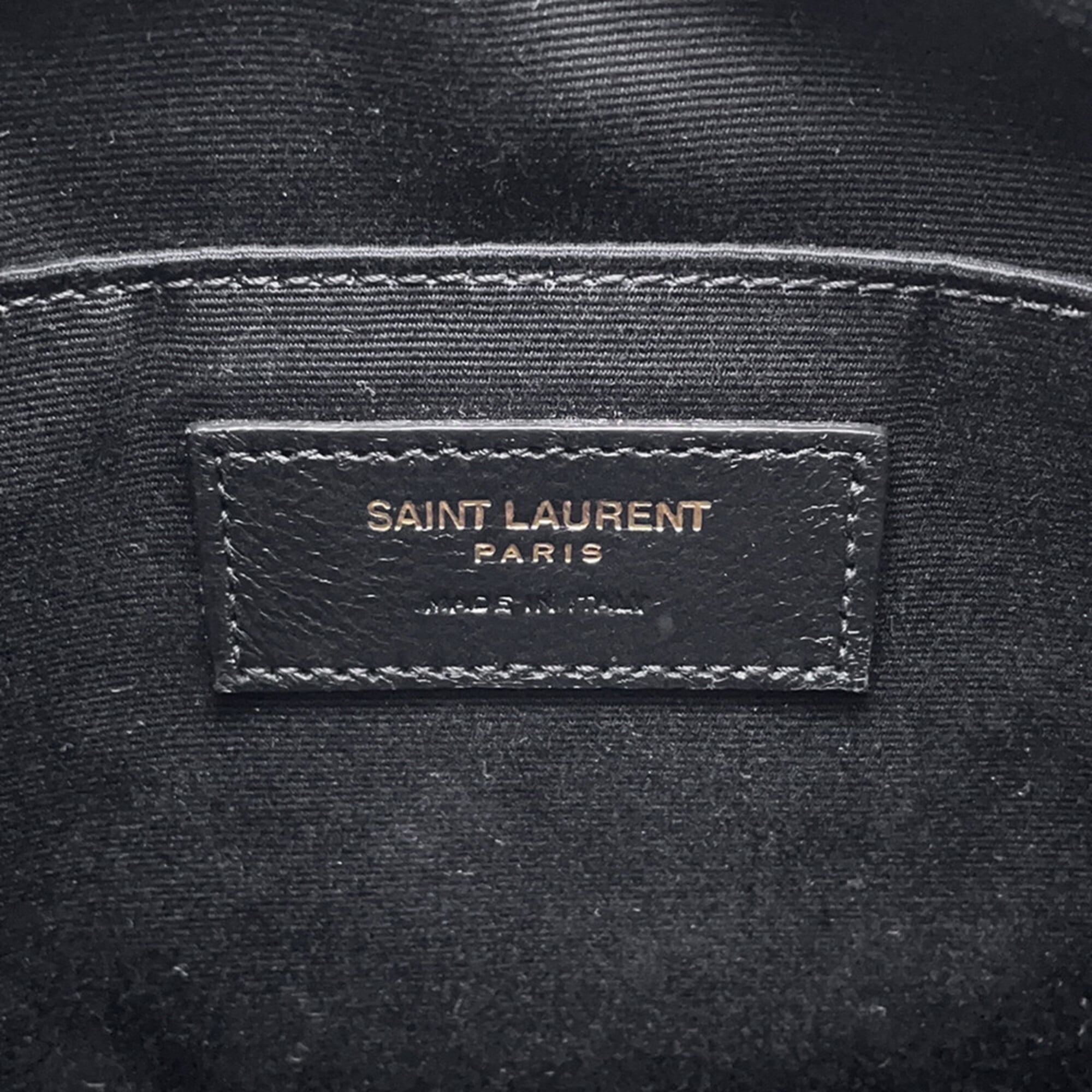 Yves Saint Laurent Black Multi-Color Tweed Handbag Shoulder Bag (Pre-Owned)