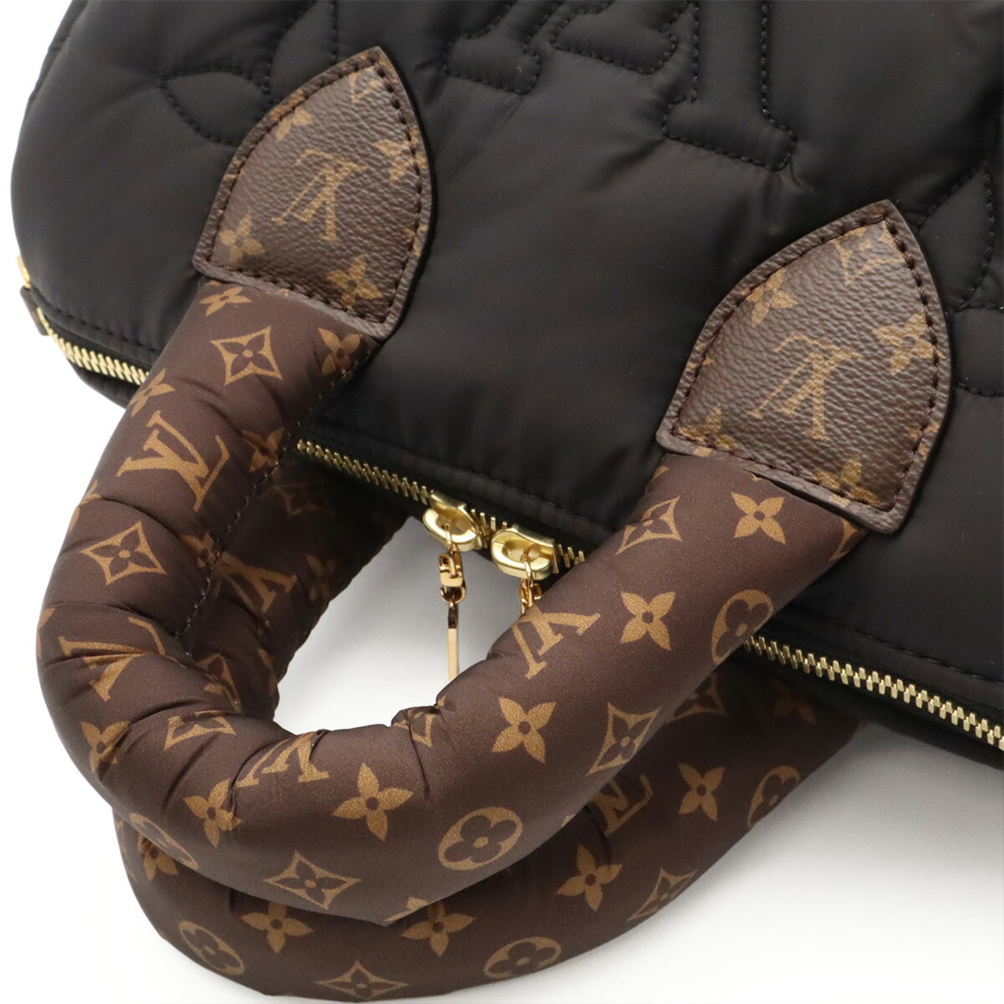 Louis Vuitton Black Nylon Monogram Canvas Handbag Shoulder Bag (Pre-Owned)