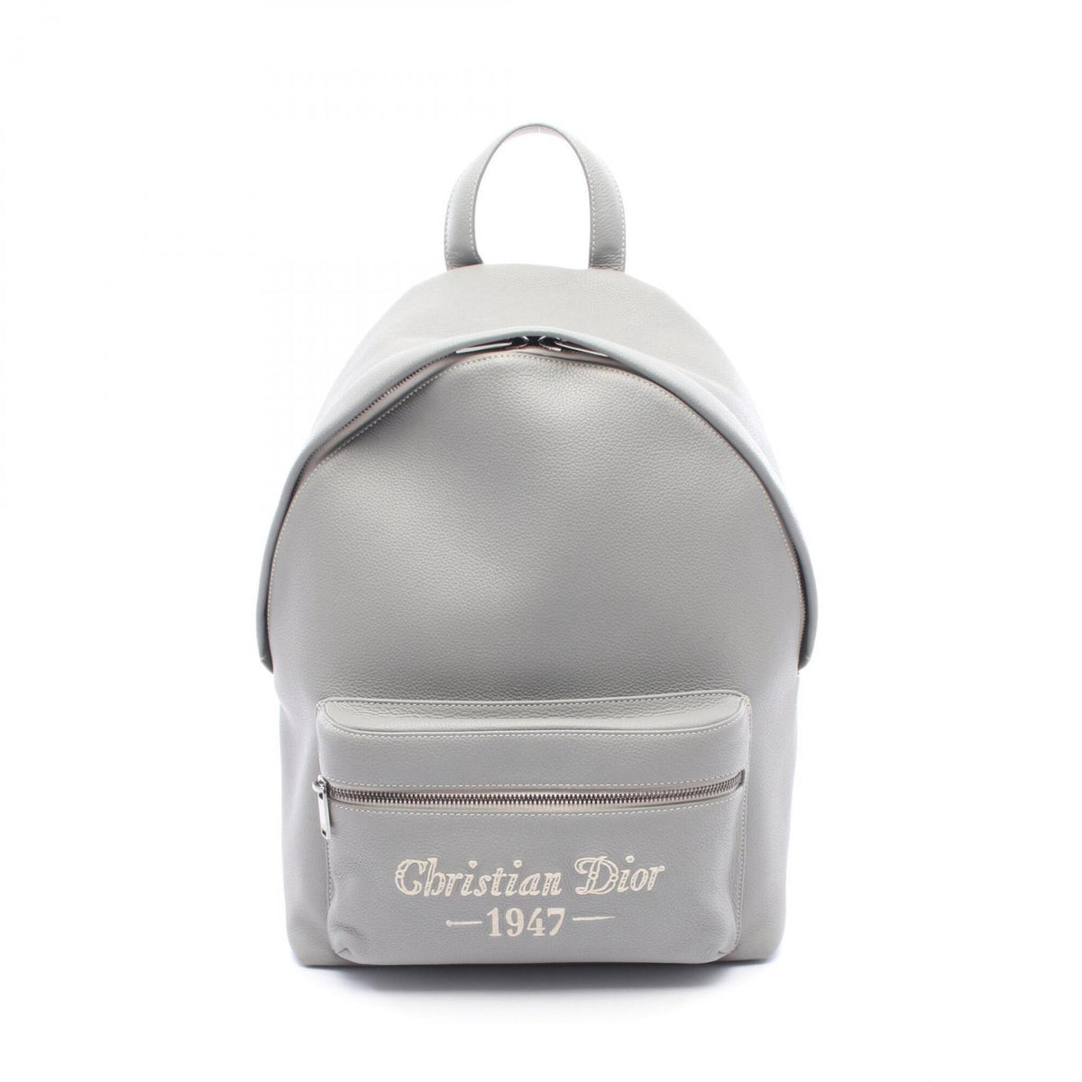 Christian Dior Gray Leather Backpack (Pre-Owned)