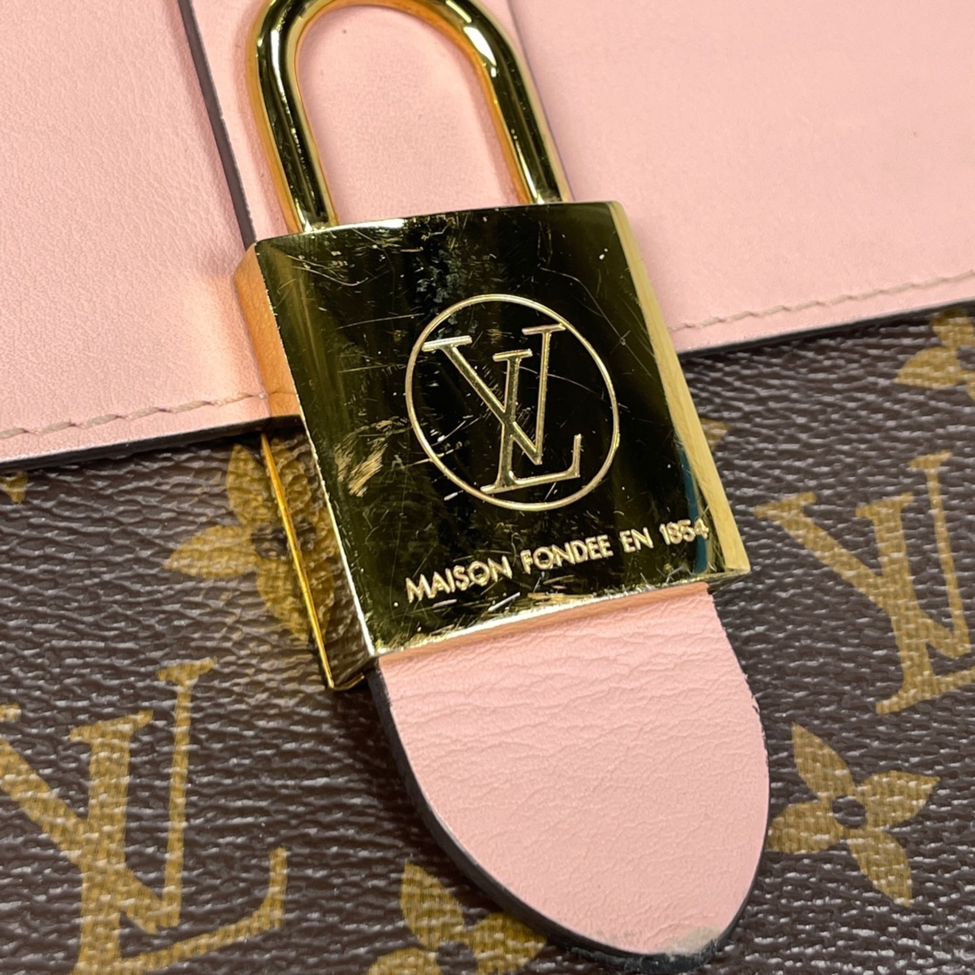 Louis Vuitton Monogram Brown Monogram Pink Rose Poudre Monogram Handbag (Pre-Owned)