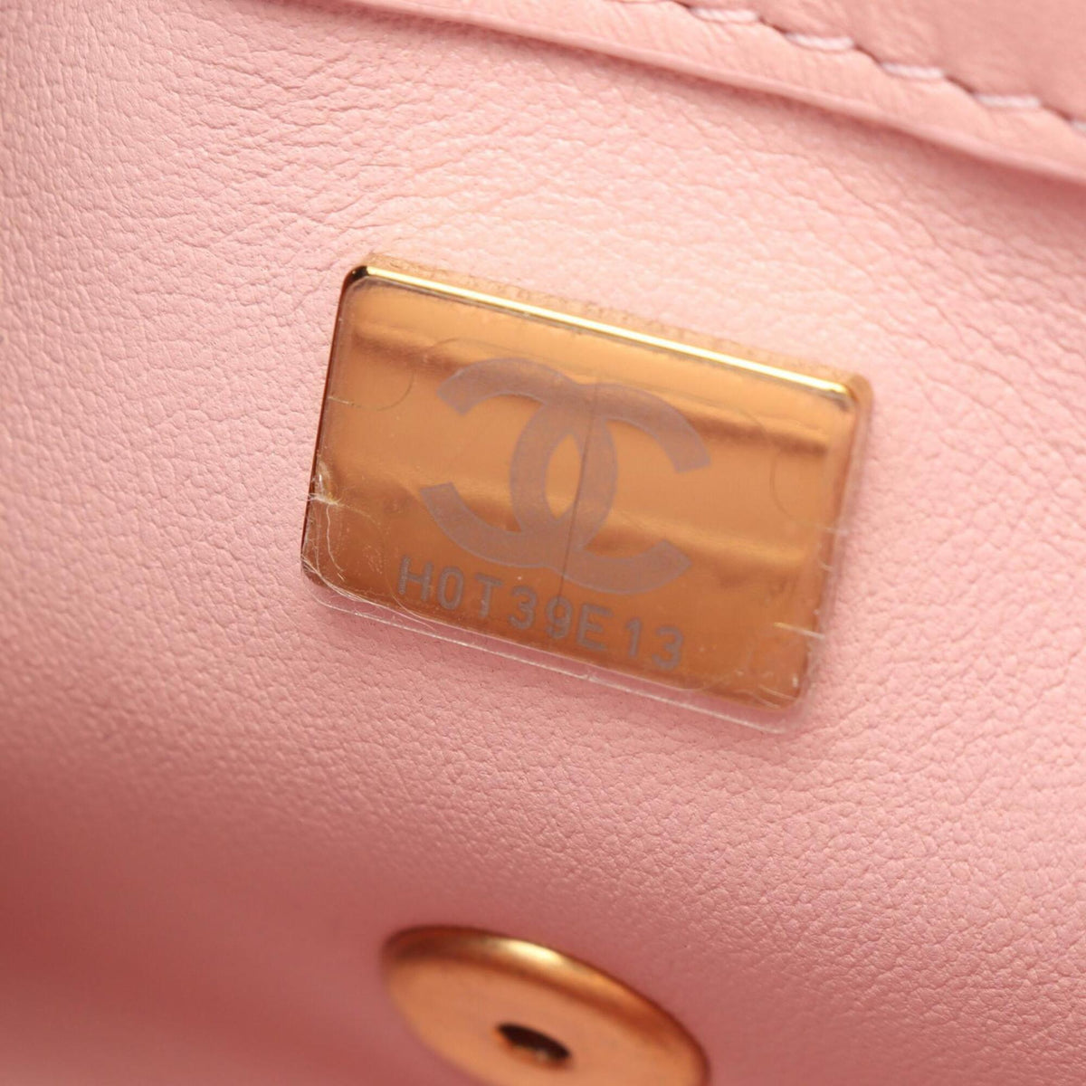 Chanel Pink Leather Handbag Shoulder Bag (Pre-Owned)