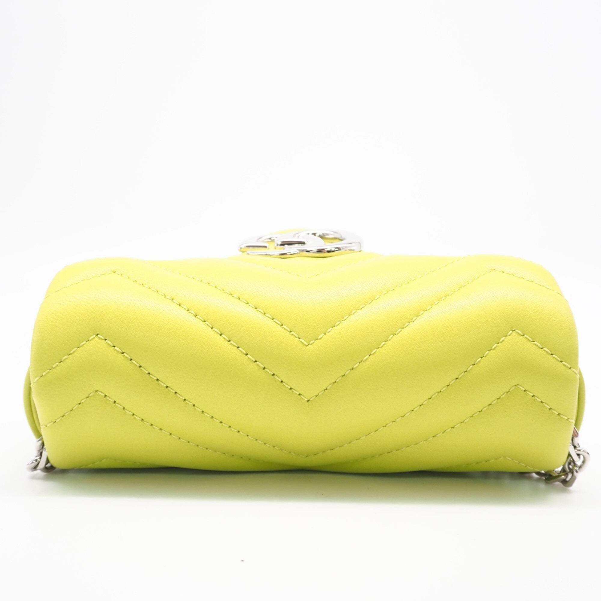 Gucci Gg Marmont Yellow Leather Shoulder Bag (Pre-Owned)