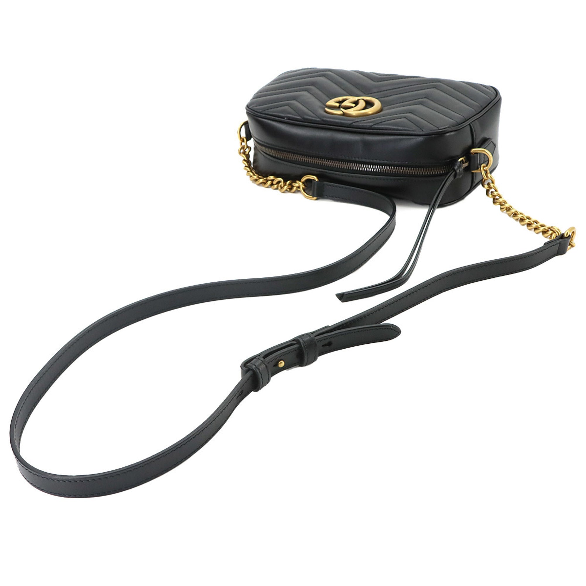 Gucci Black Leather Handbag Shoulder Bag (Pre-Owned)