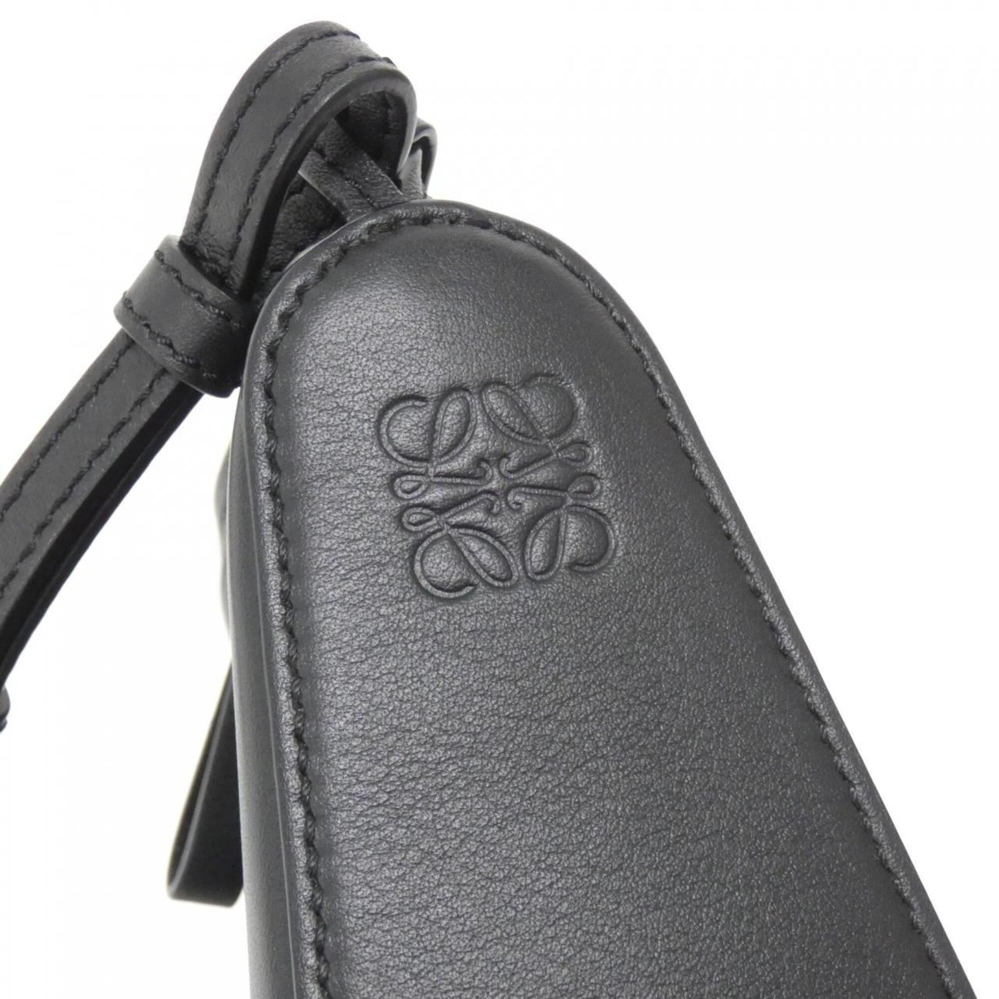 Loewe Black Leather Handbag Shoulder Bag (Pre-Owned)