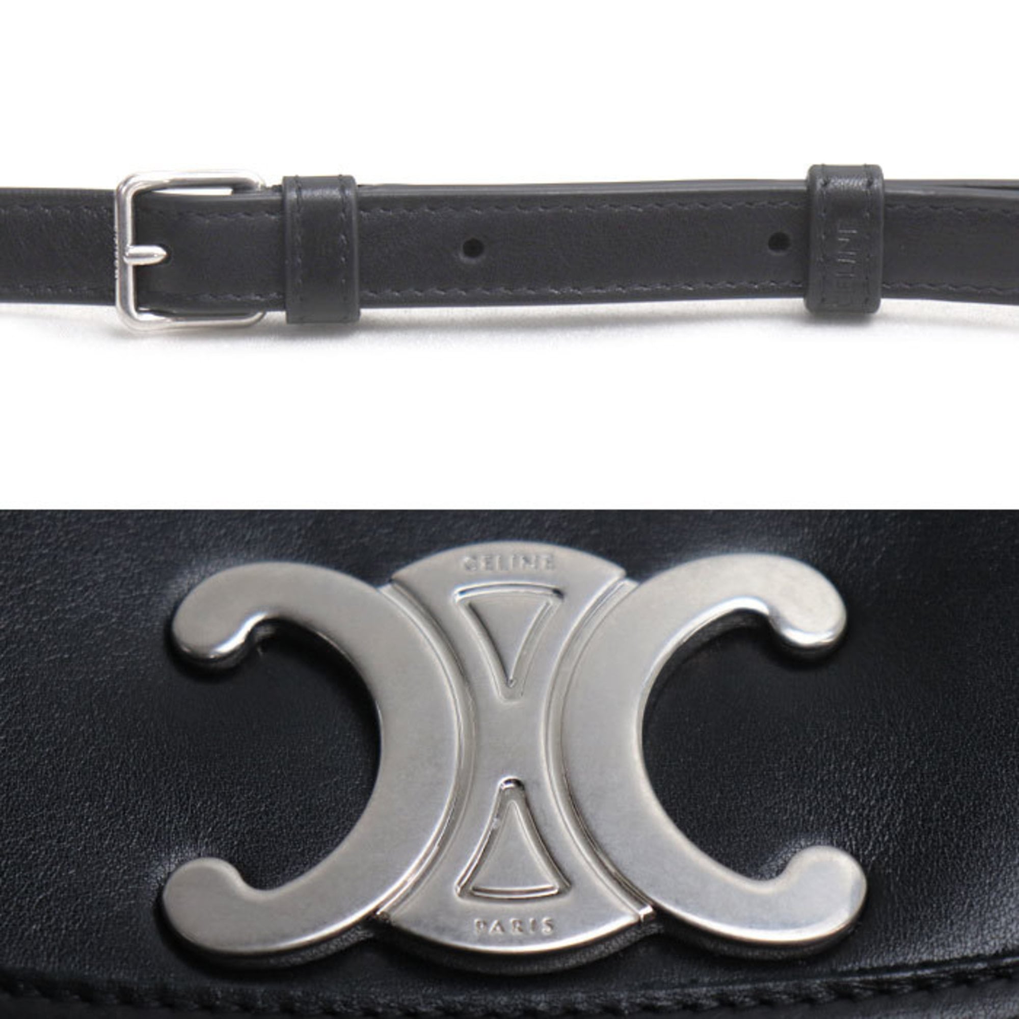Celine Black Leather Shoulder Bag (Pre-Owned)