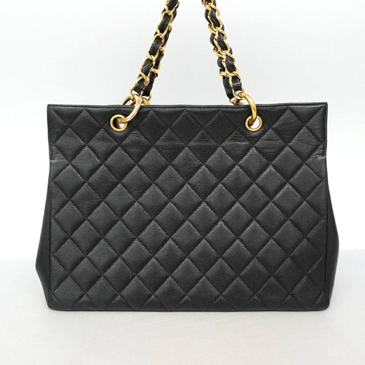 Chanel Black Grained Calfskin Tote Bag (Pre-Owned)
