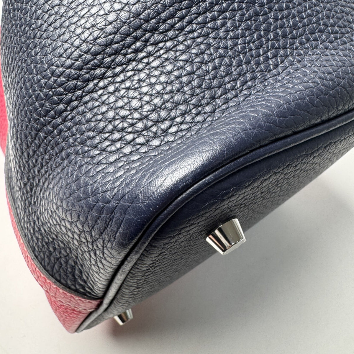 Hermes Blue Nuit Taurillon Clemence Leather Handbag (Pre-Owned)