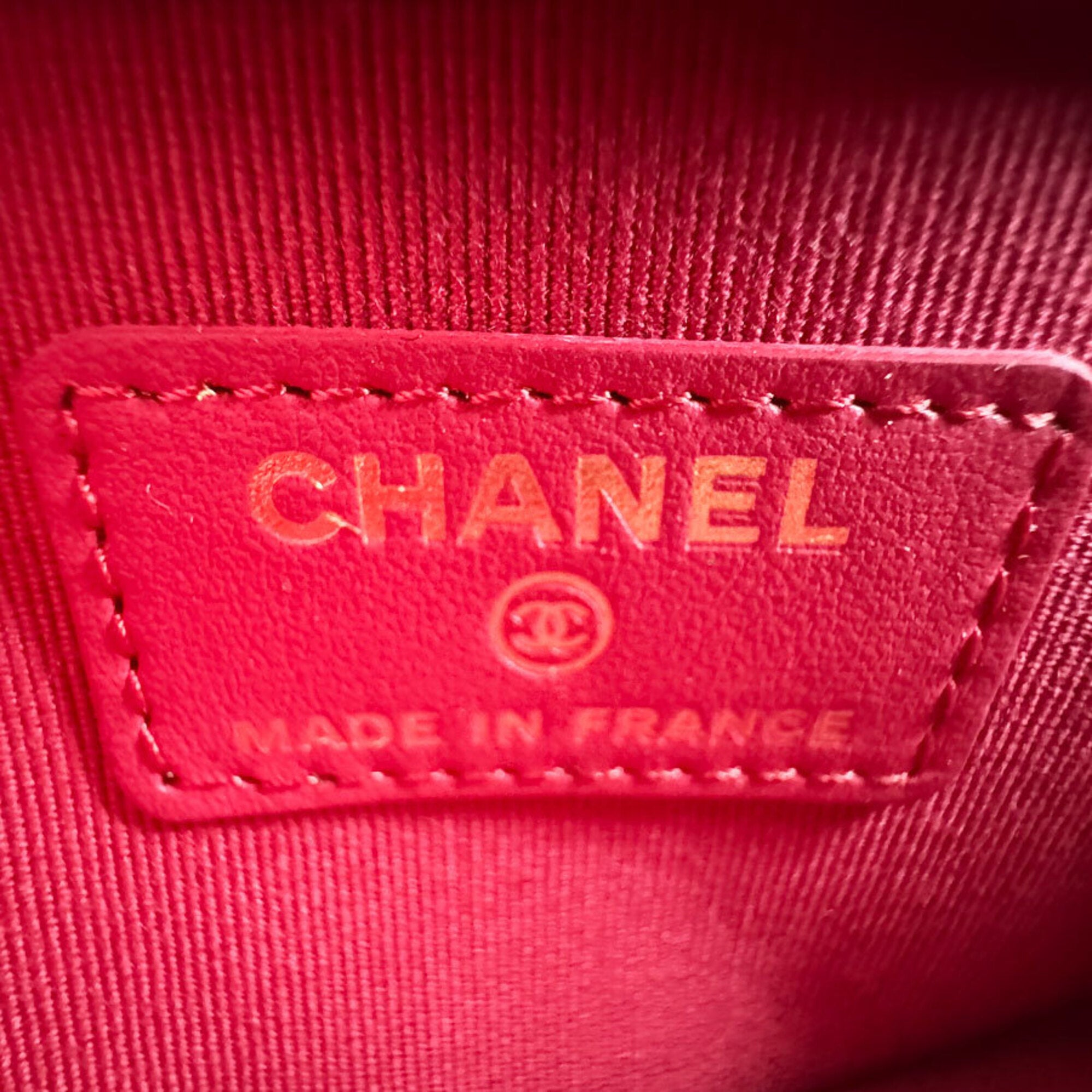 Chanel Black Cotton Leather Shoulder Bag (Pre-Owned)