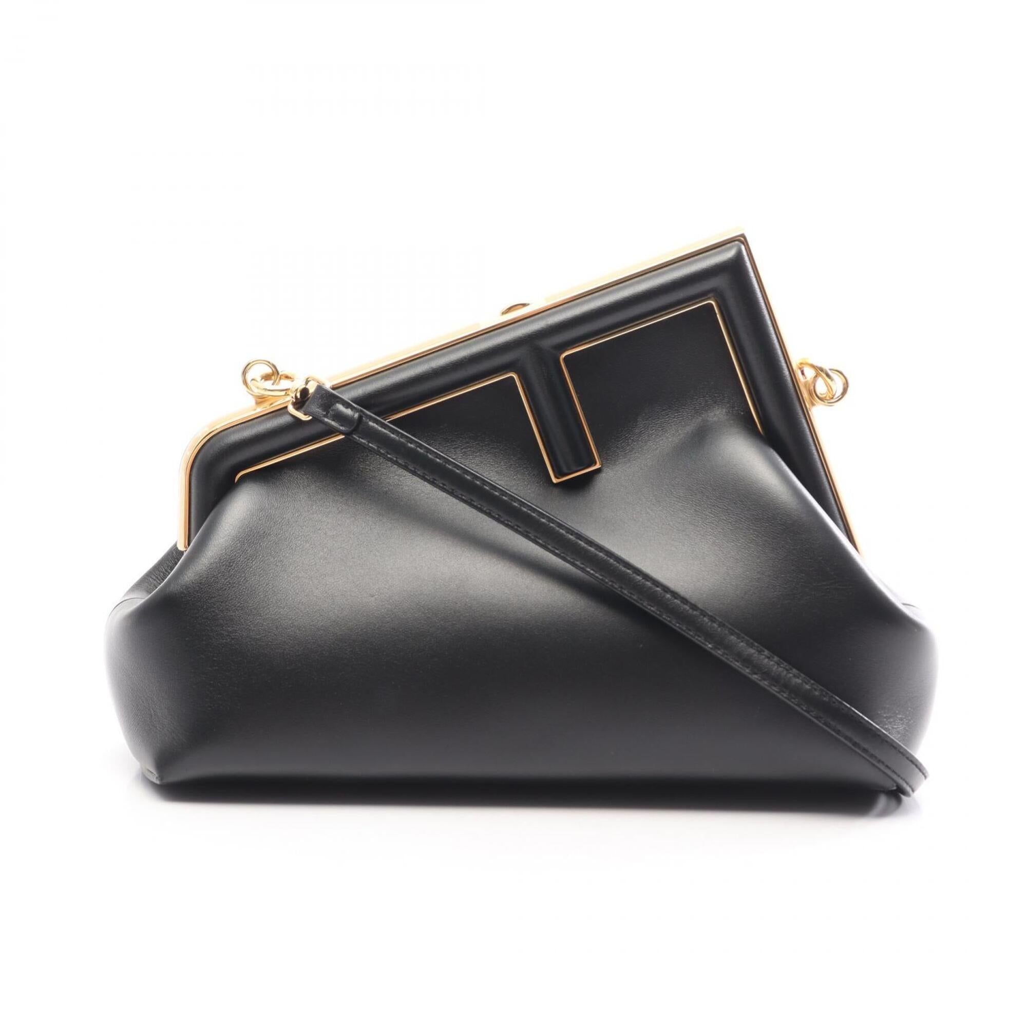 Fendi Black Leather Handbag Shoulder Bag (Pre-Owned)