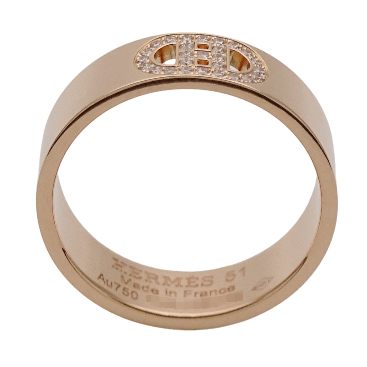 Hermes Pink Gold Pink Gold (18K) Band Ring (Pre-Owned)