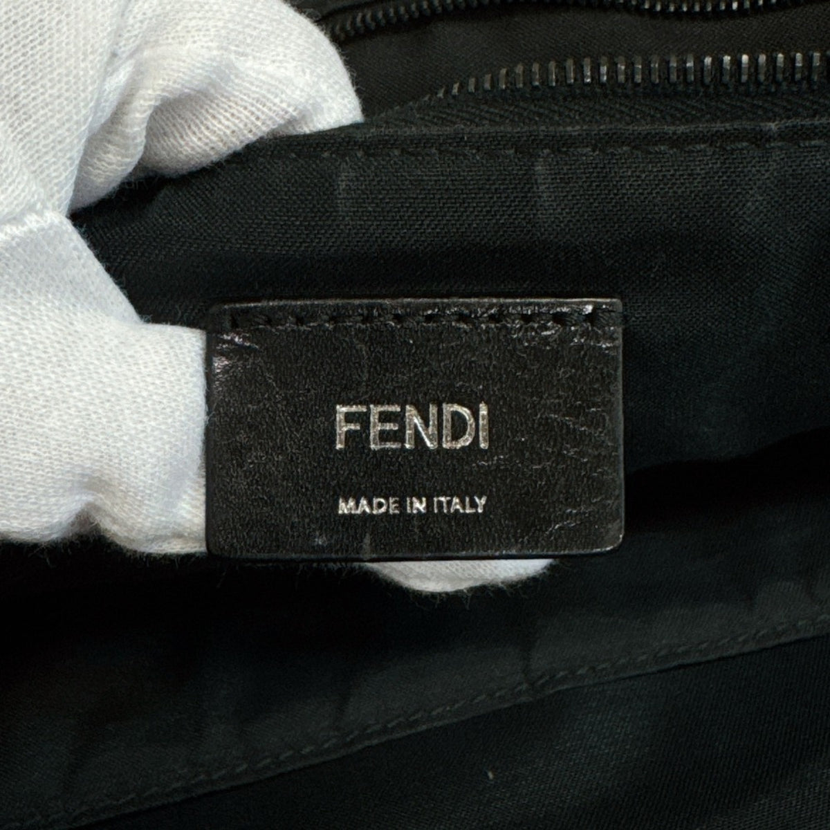 Fendi Gray Leather Backpack (Pre-Owned)
