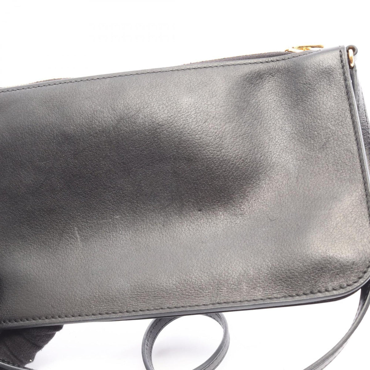 Hermes Black Leather Handbag Shoulder Bag (Pre-Owned)